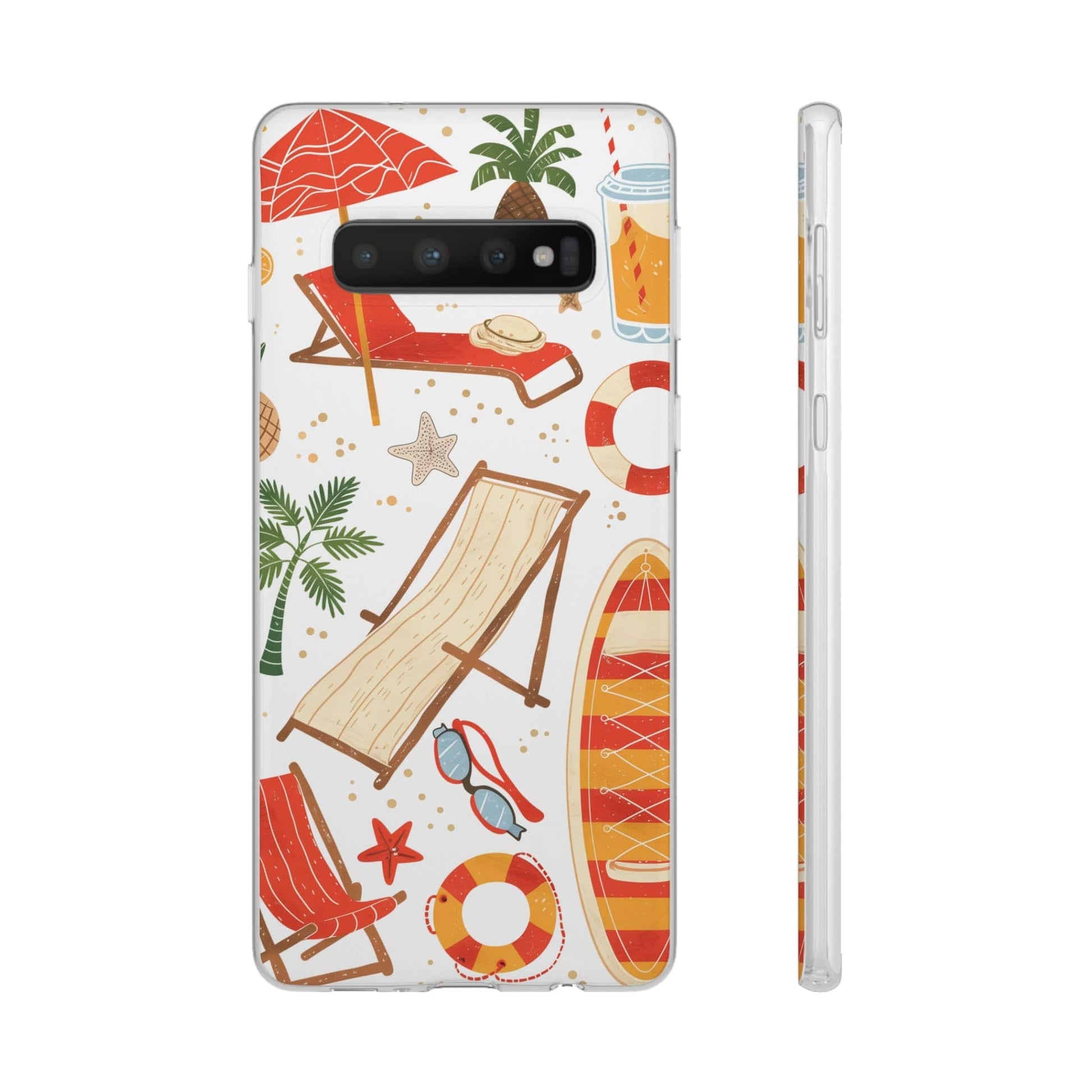 Printify Phone Case Clip Art Summer 4 Vibes Flexi Cases