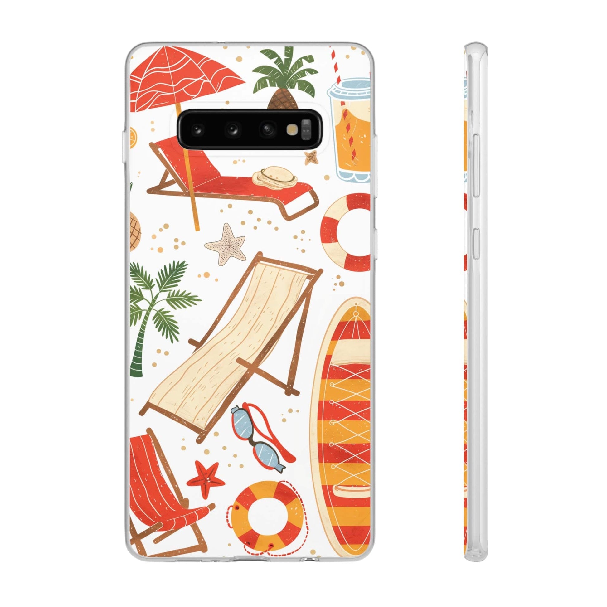 Printify Phone Case Clip Art Summer 4 Vibes Flexi Cases