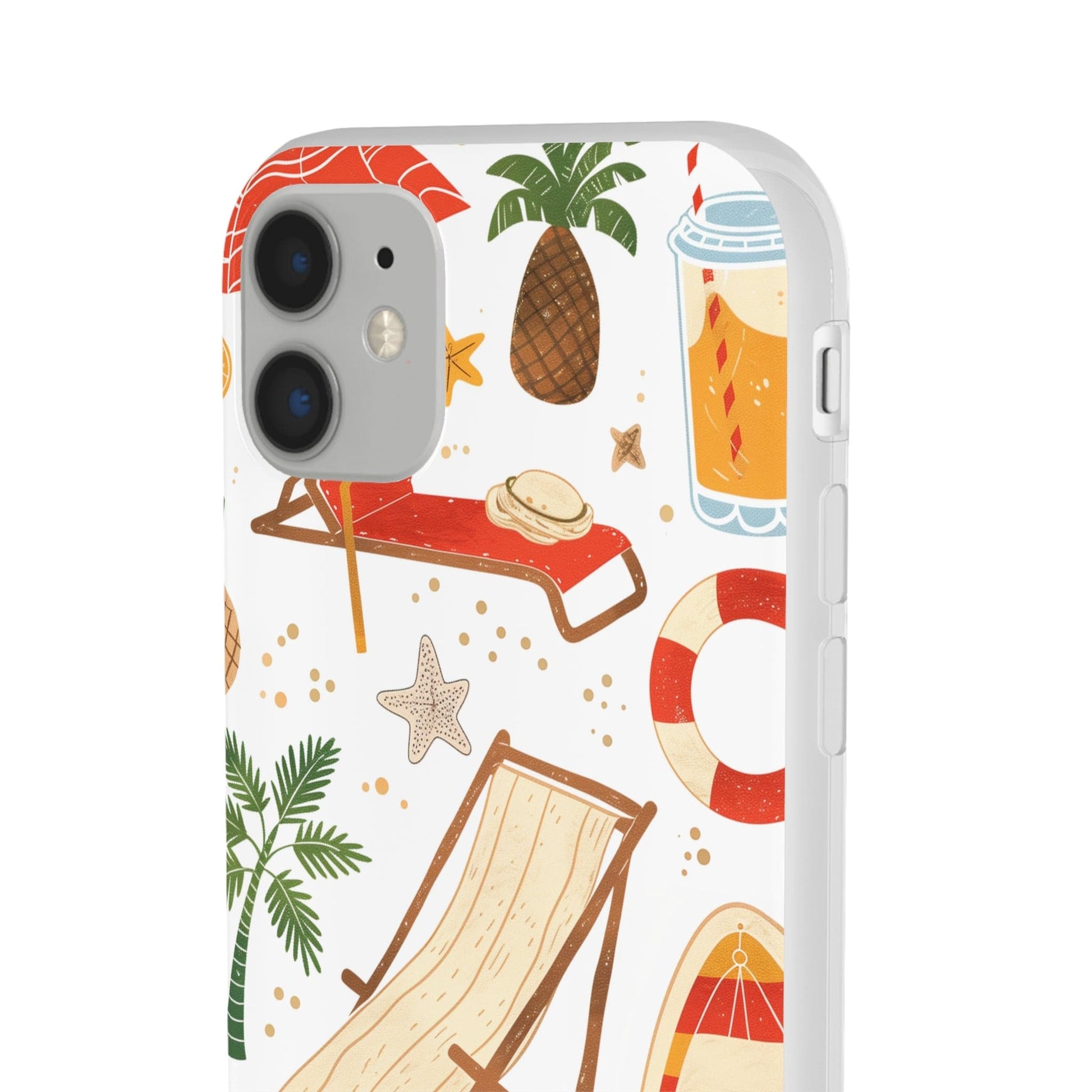 Printify Phone Case Clip Art Summer 4 Vibes Flexi Cases