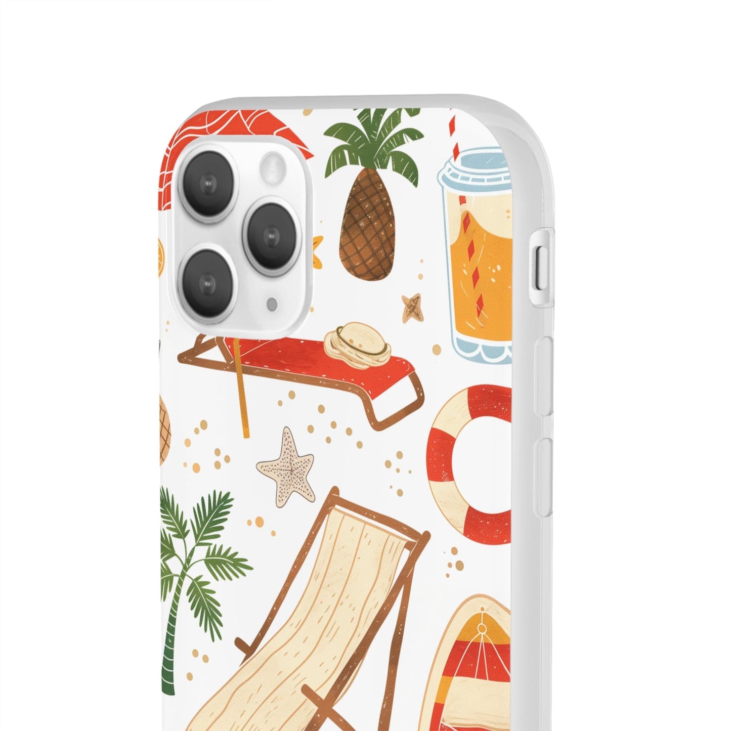 Printify Phone Case Clip Art Summer 4 Vibes Flexi Cases