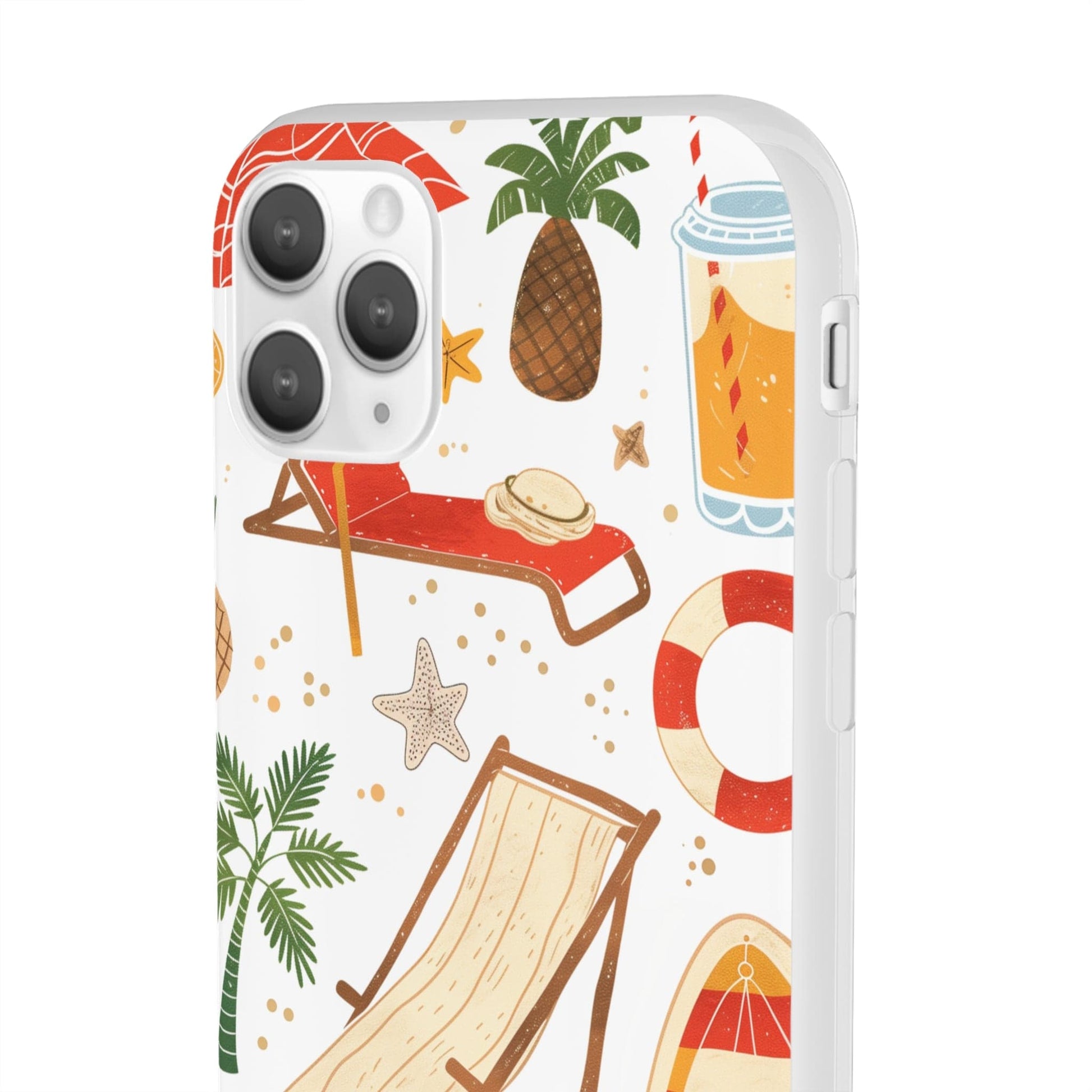 Printify Phone Case Clip Art Summer 4 Vibes Flexi Cases