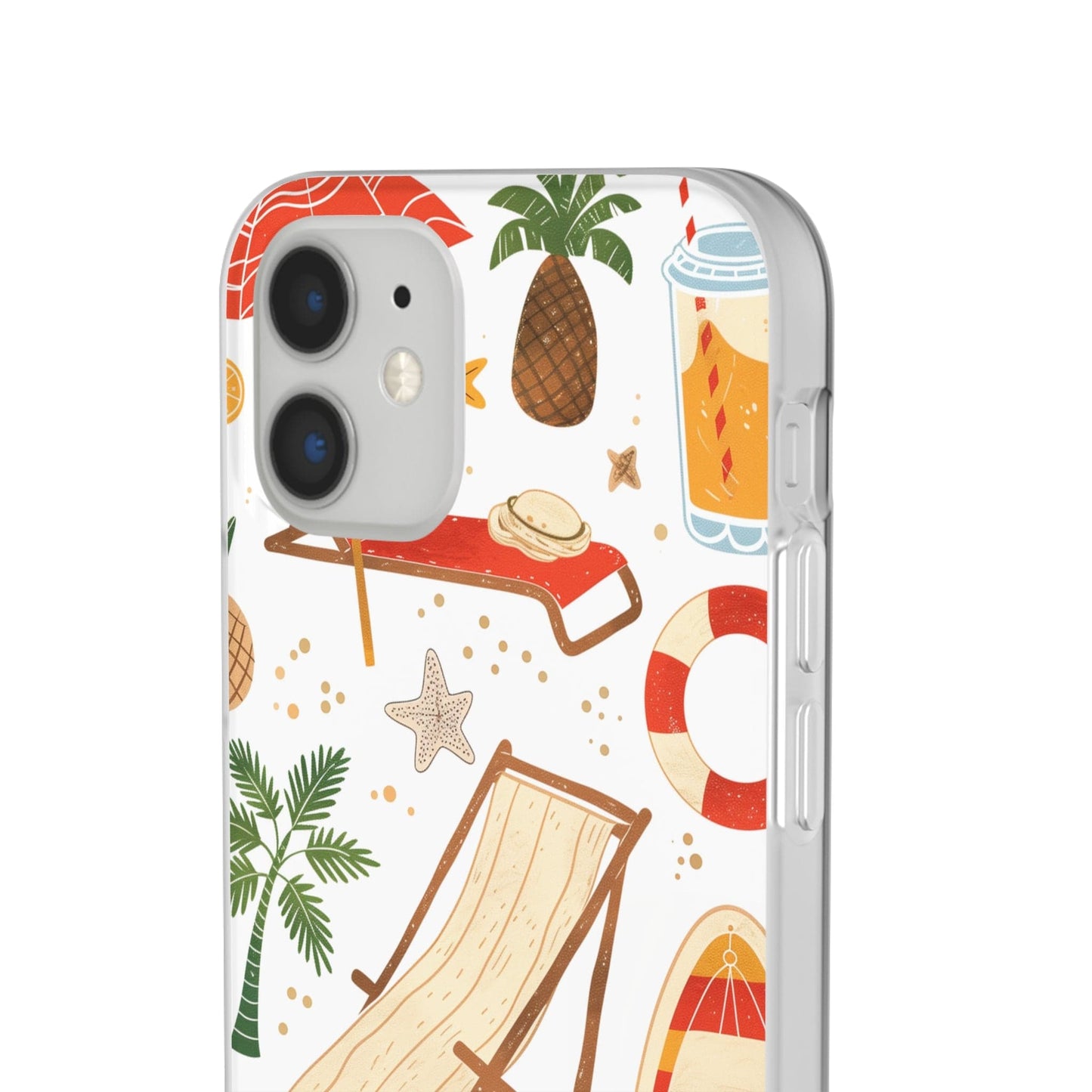 Printify Phone Case Clip Art Summer 4 Vibes Flexi Cases