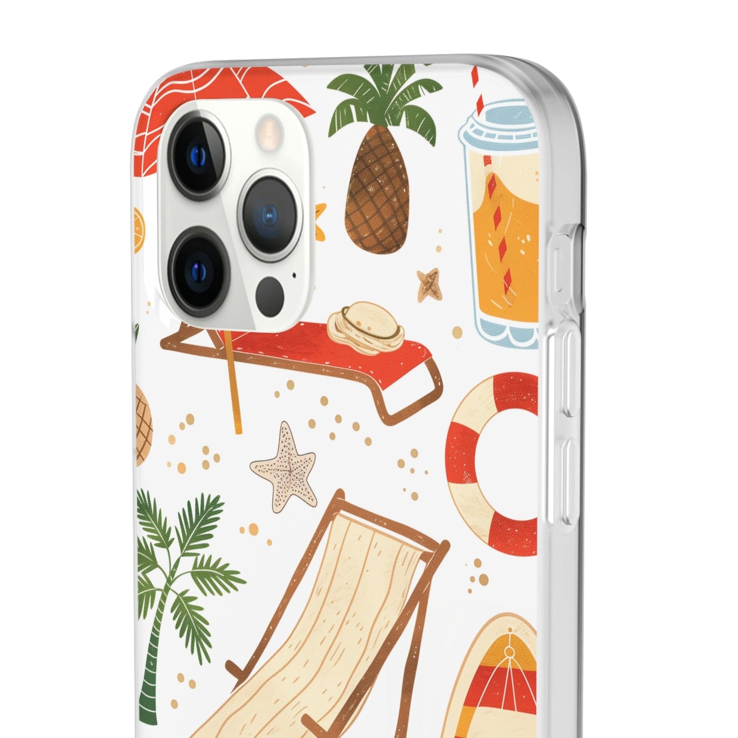 Printify Phone Case Clip Art Summer 4 Vibes Flexi Cases