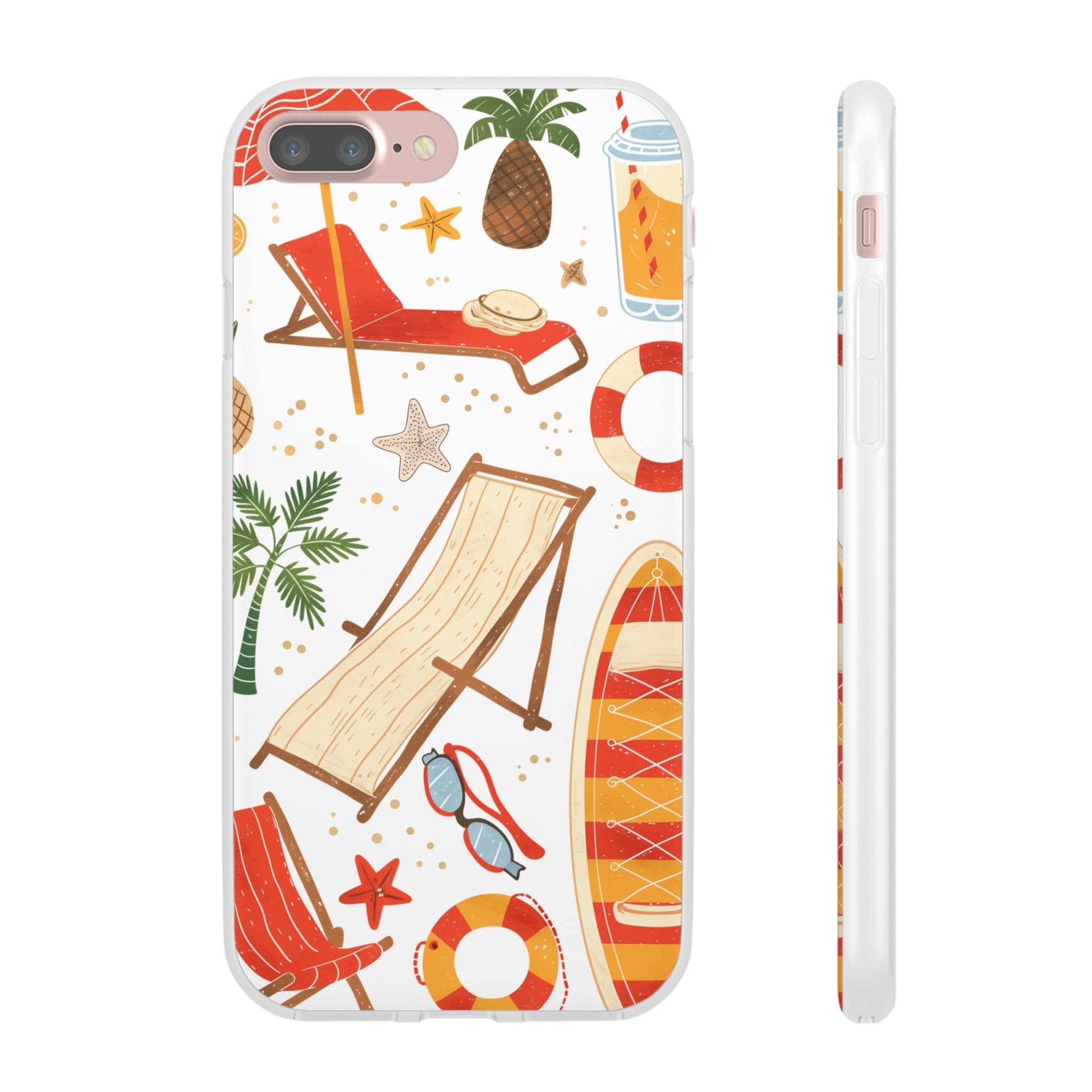 Printify Phone Case Clip Art Summer 4 Vibes Flexi Cases