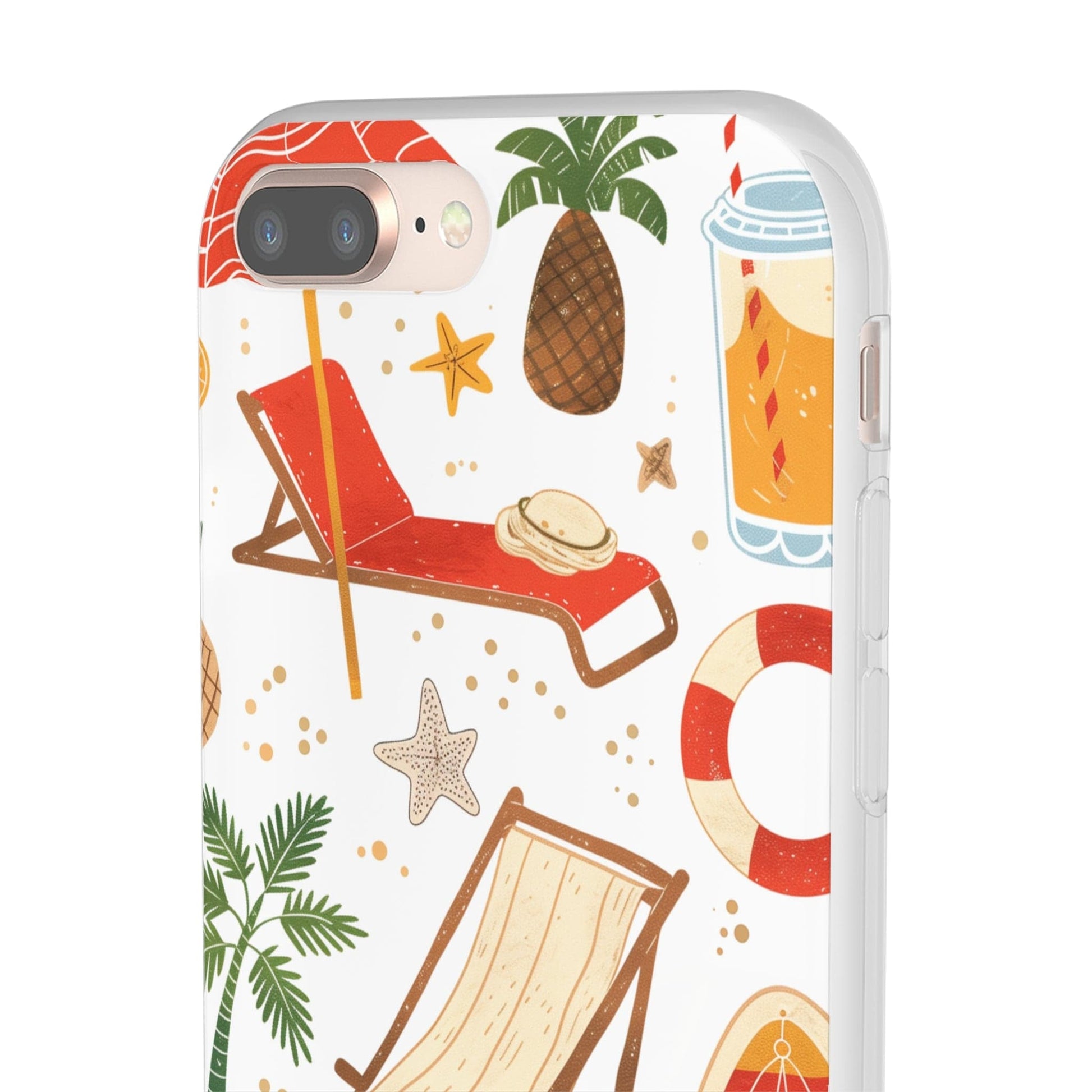 Printify Phone Case Clip Art Summer 4 Vibes Flexi Cases