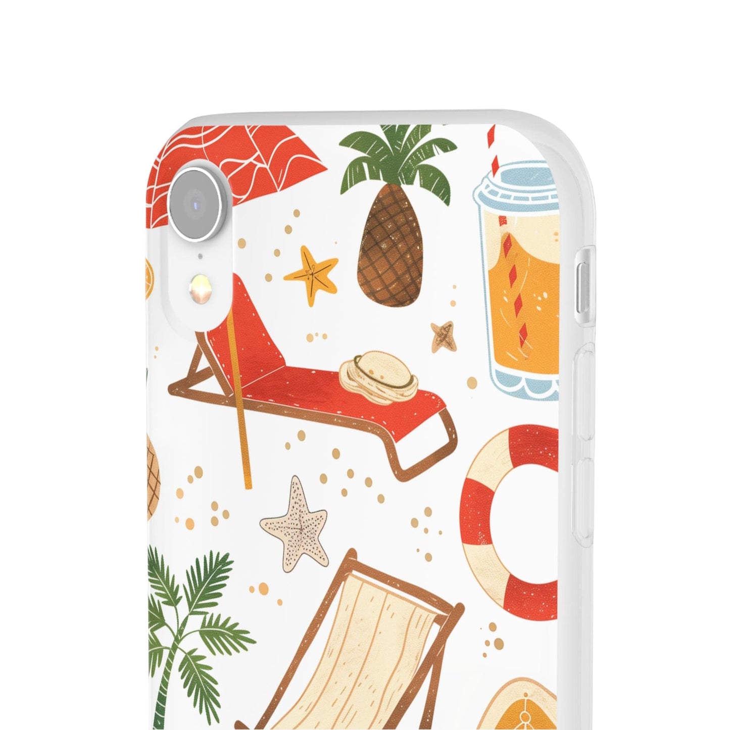 Printify Phone Case Clip Art Summer 4 Vibes Flexi Cases