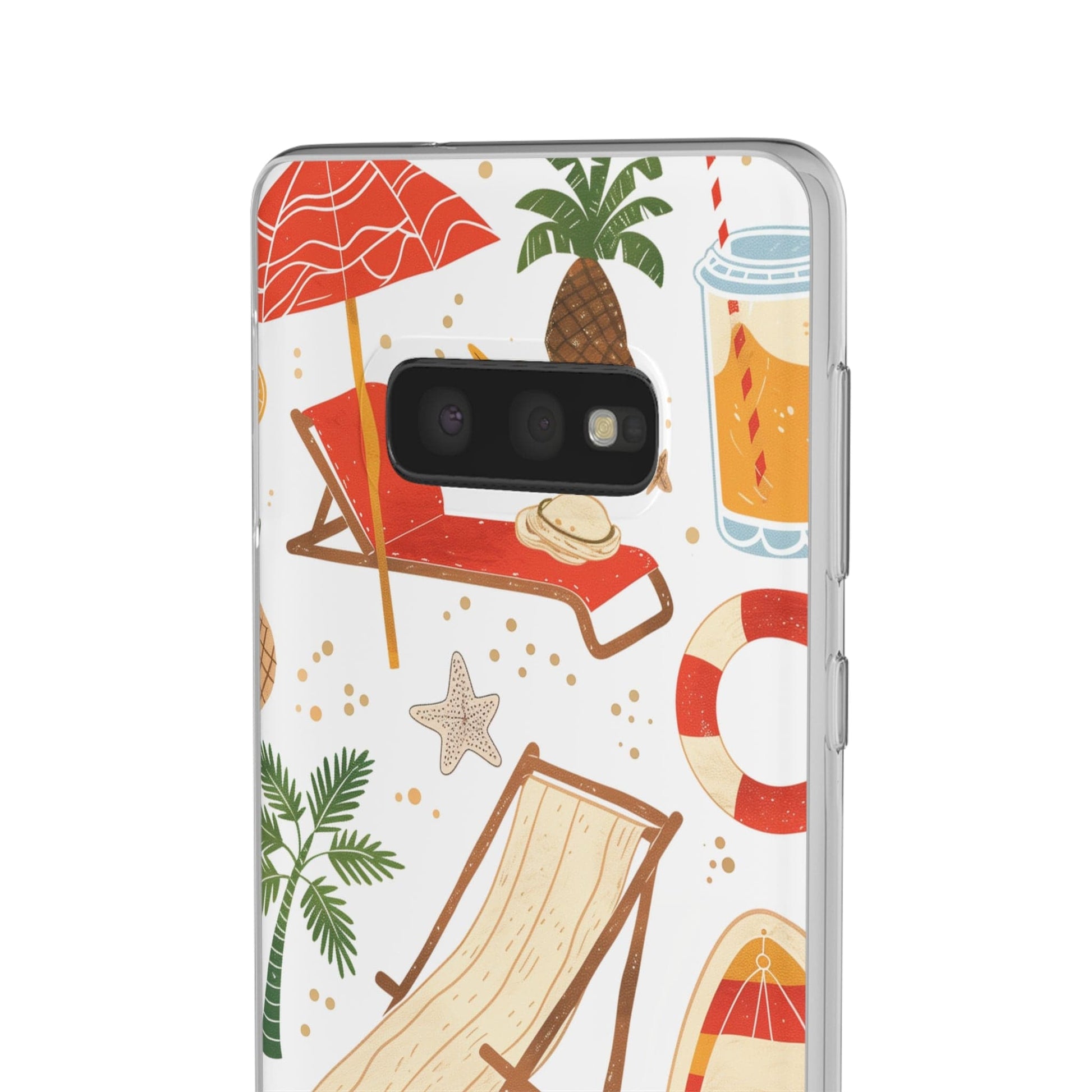 Printify Phone Case Clip Art Summer 4 Vibes Flexi Cases