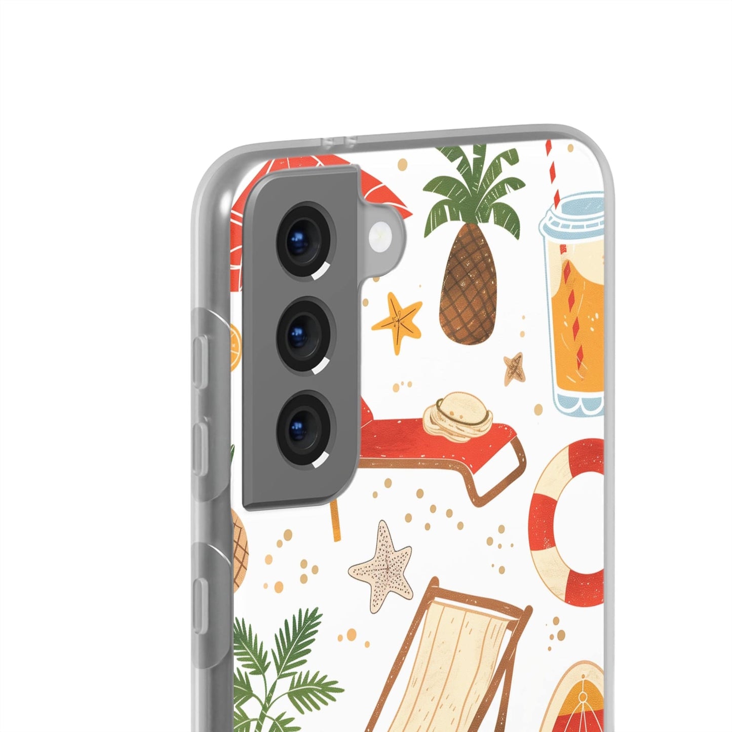 Printify Phone Case Clip Art Summer 4 Vibes Flexi Cases