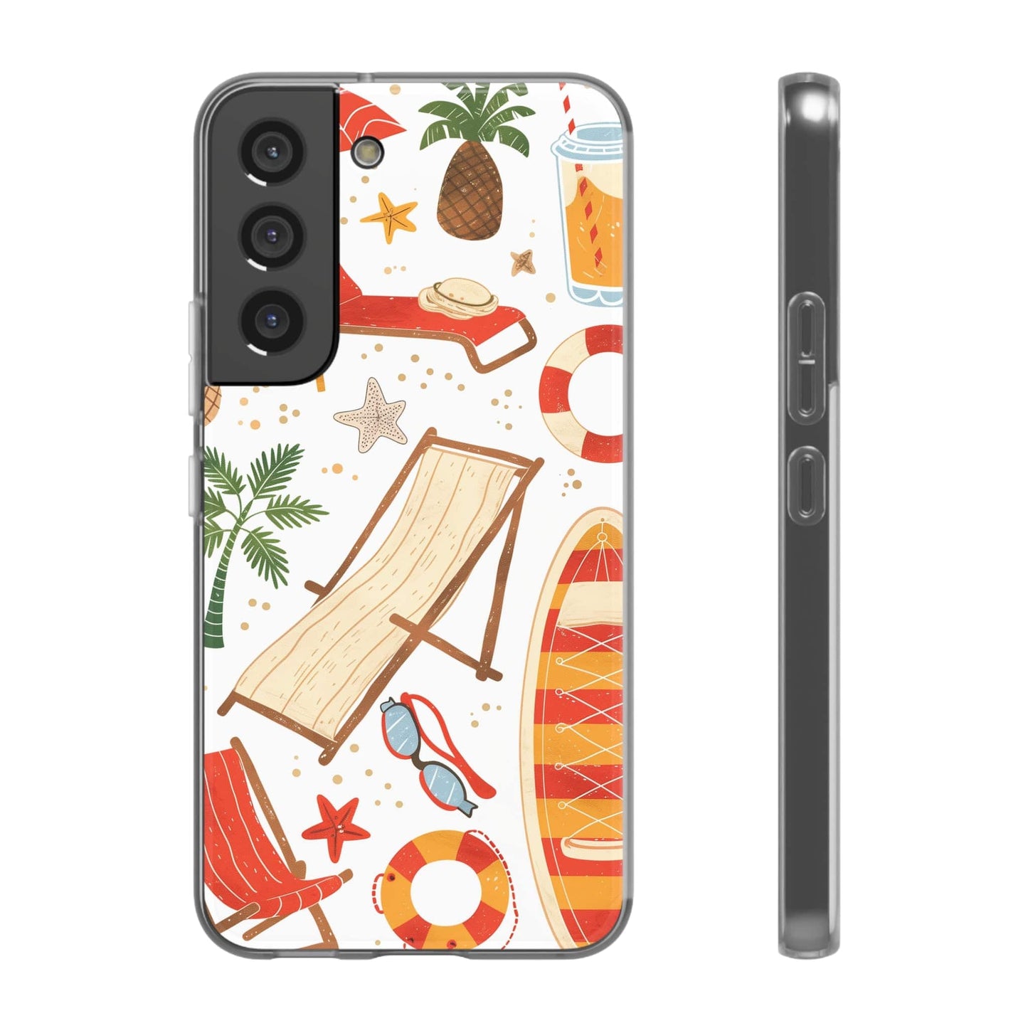 Printify Phone Case Clip Art Summer 4 Vibes Flexi Cases