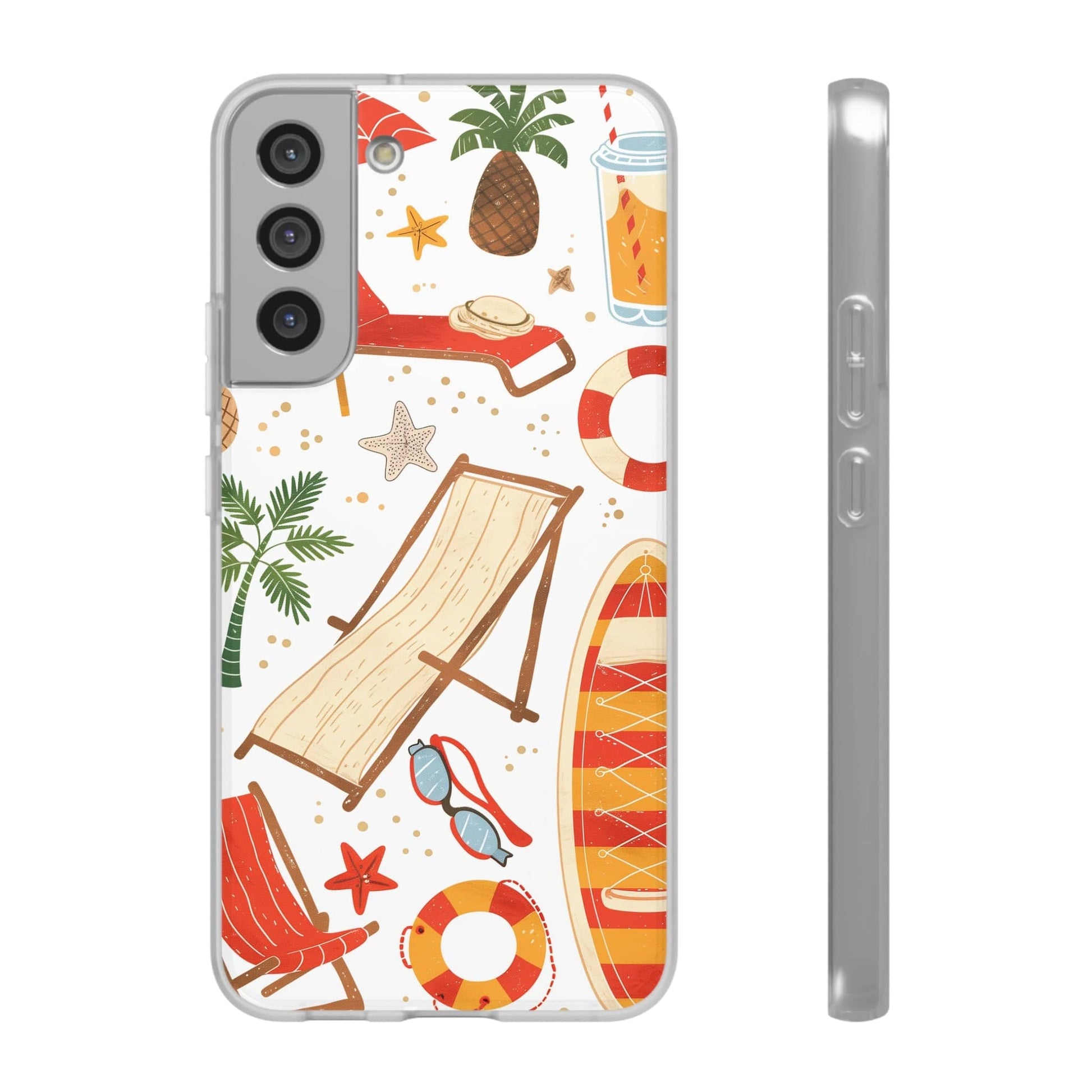 Printify Phone Case Clip Art Summer 4 Vibes Flexi Cases