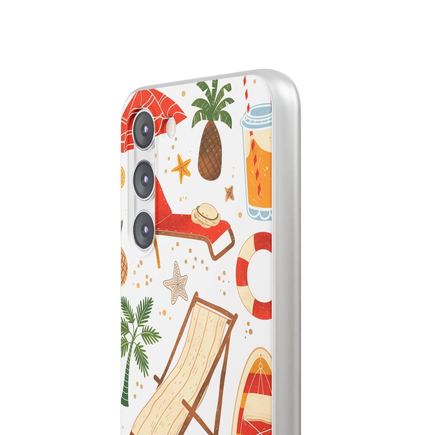 Printify Phone Case Clip Art Summer 4 Vibes Flexi Cases