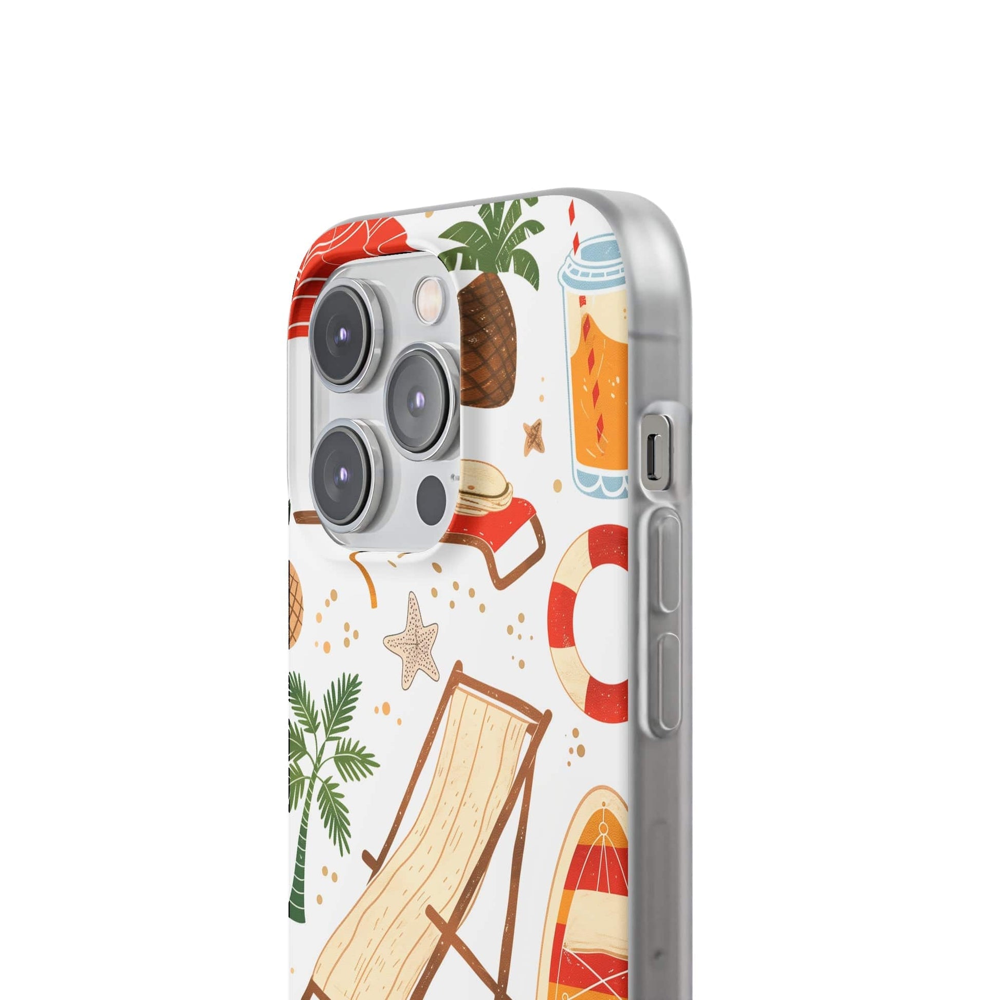 Printify Phone Case Clip Art Summer 4 Vibes Flexi Cases