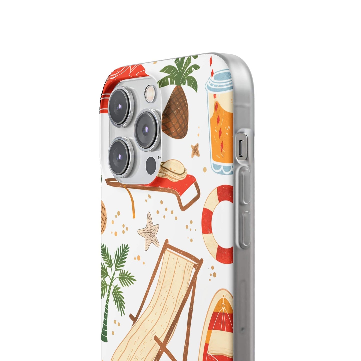 Printify Phone Case Clip Art Summer 4 Vibes Flexi Cases