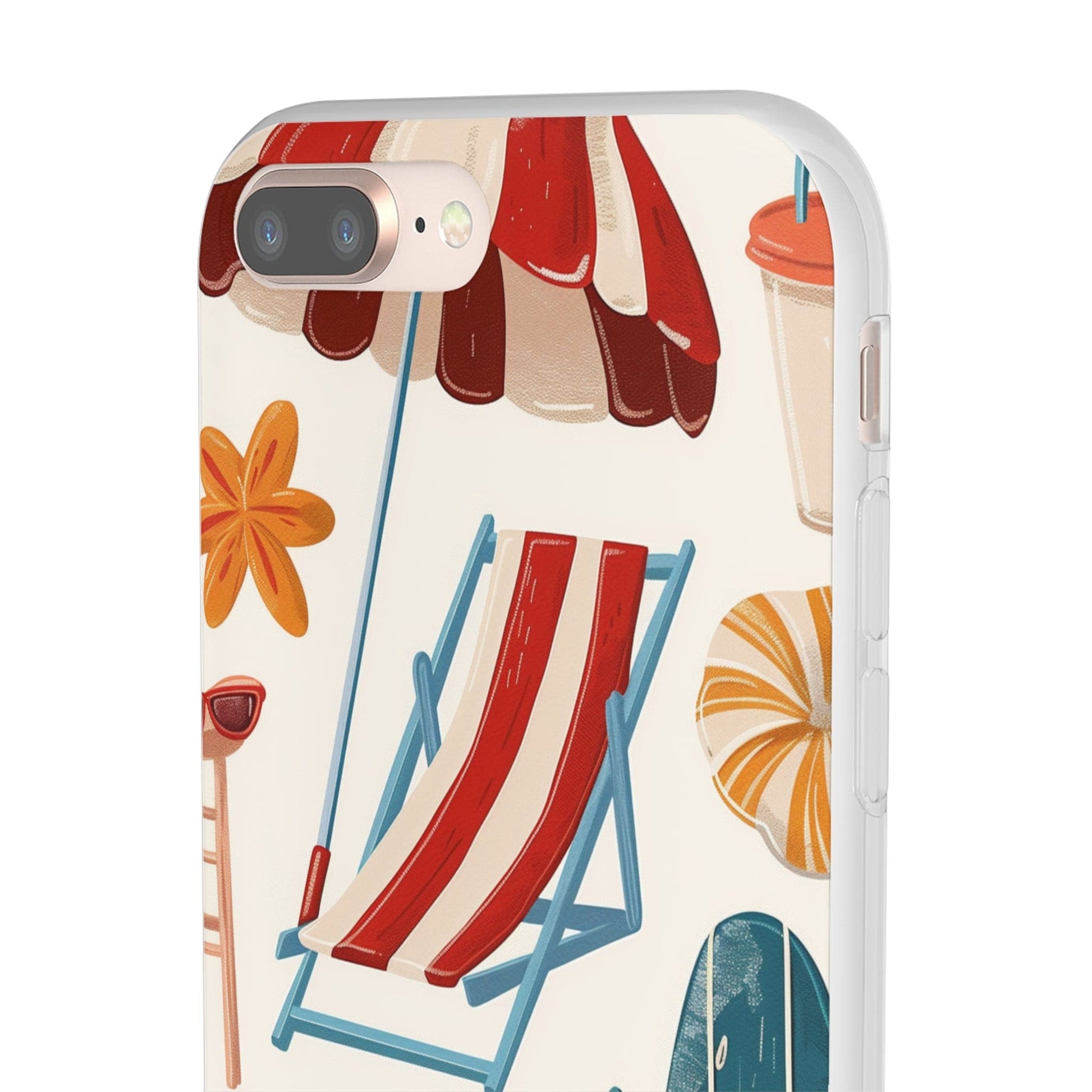 Printify Phone Case Clip Art Summer Vibes 2 Flexi Cases