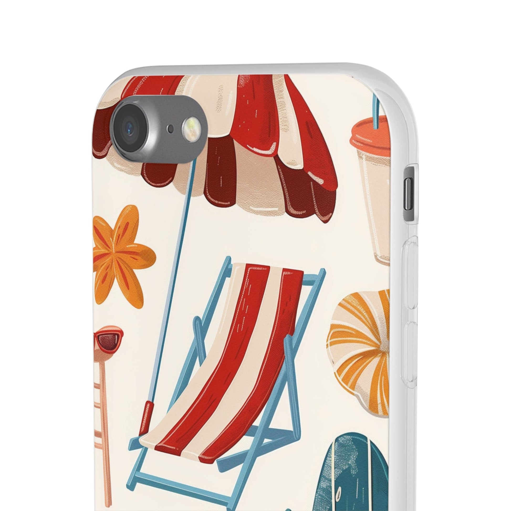 Printify Phone Case Clip Art Summer Vibes 2 Flexi Cases