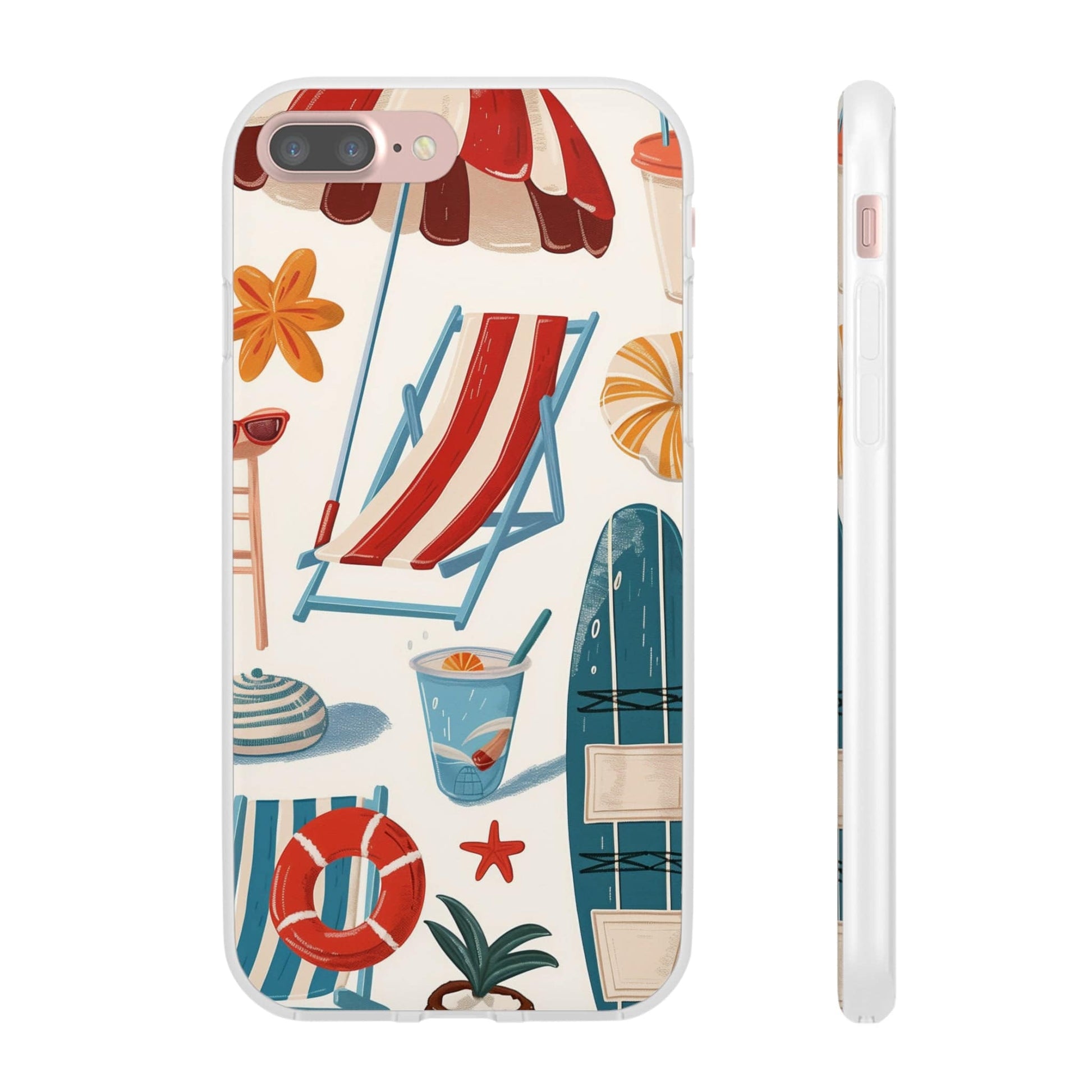 Printify Phone Case Clip Art Summer Vibes 2 Flexi Cases