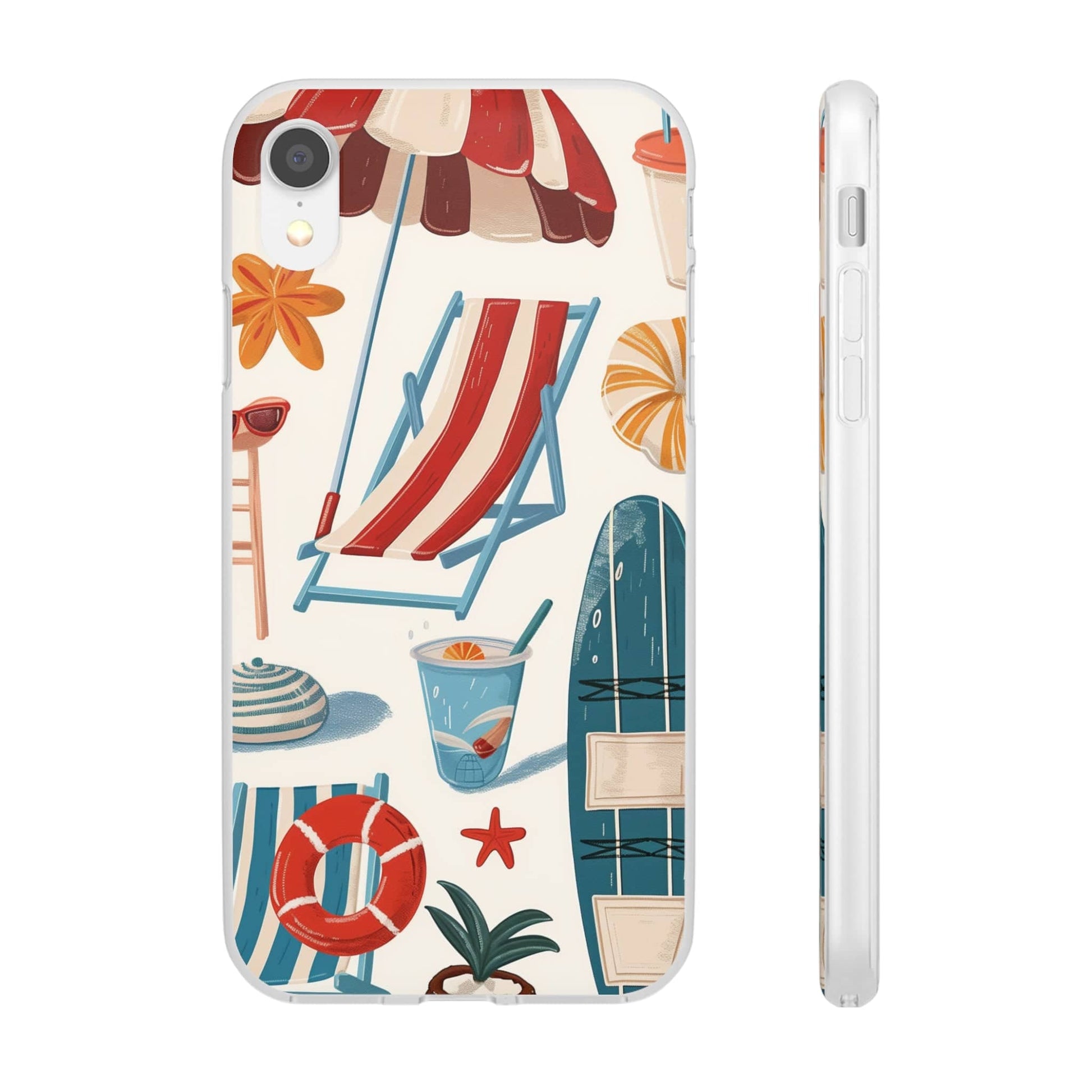 Printify Phone Case Clip Art Summer Vibes 2 Flexi Cases