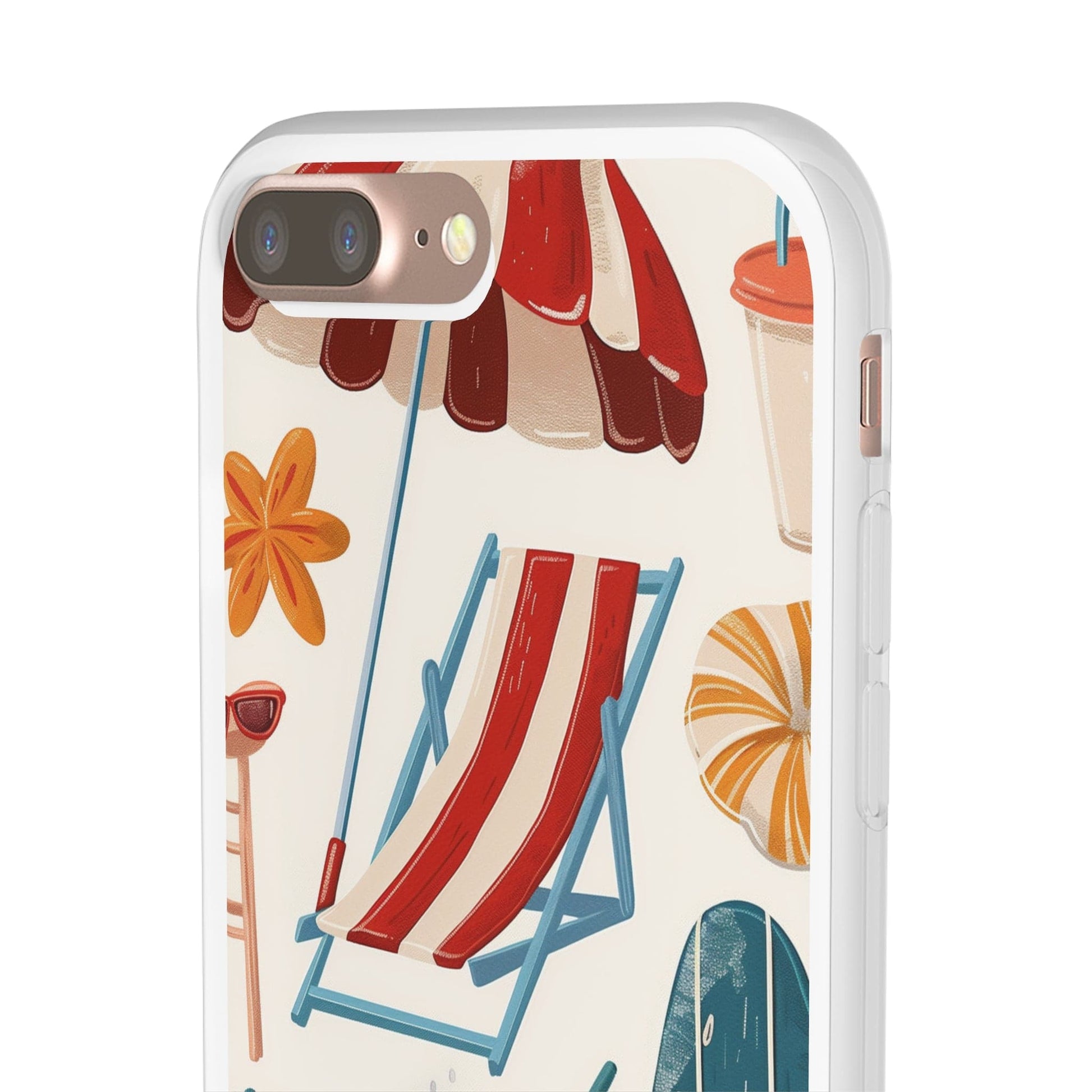 Printify Phone Case Clip Art Summer Vibes 2 Flexi Cases