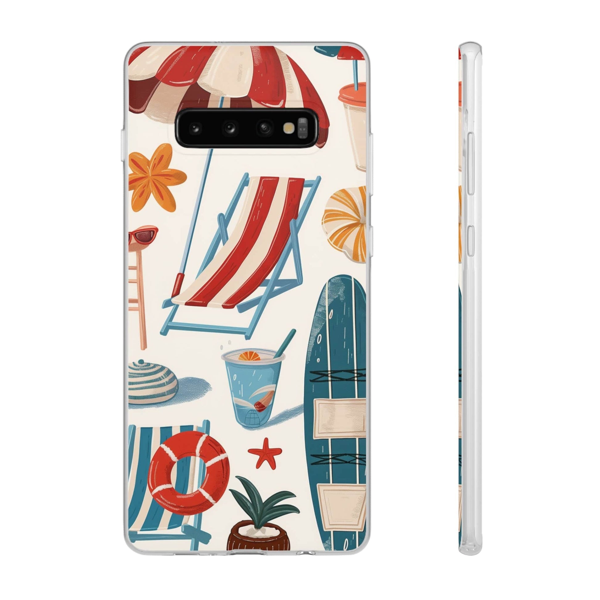 Printify Phone Case Clip Art Summer Vibes 2 Flexi Cases