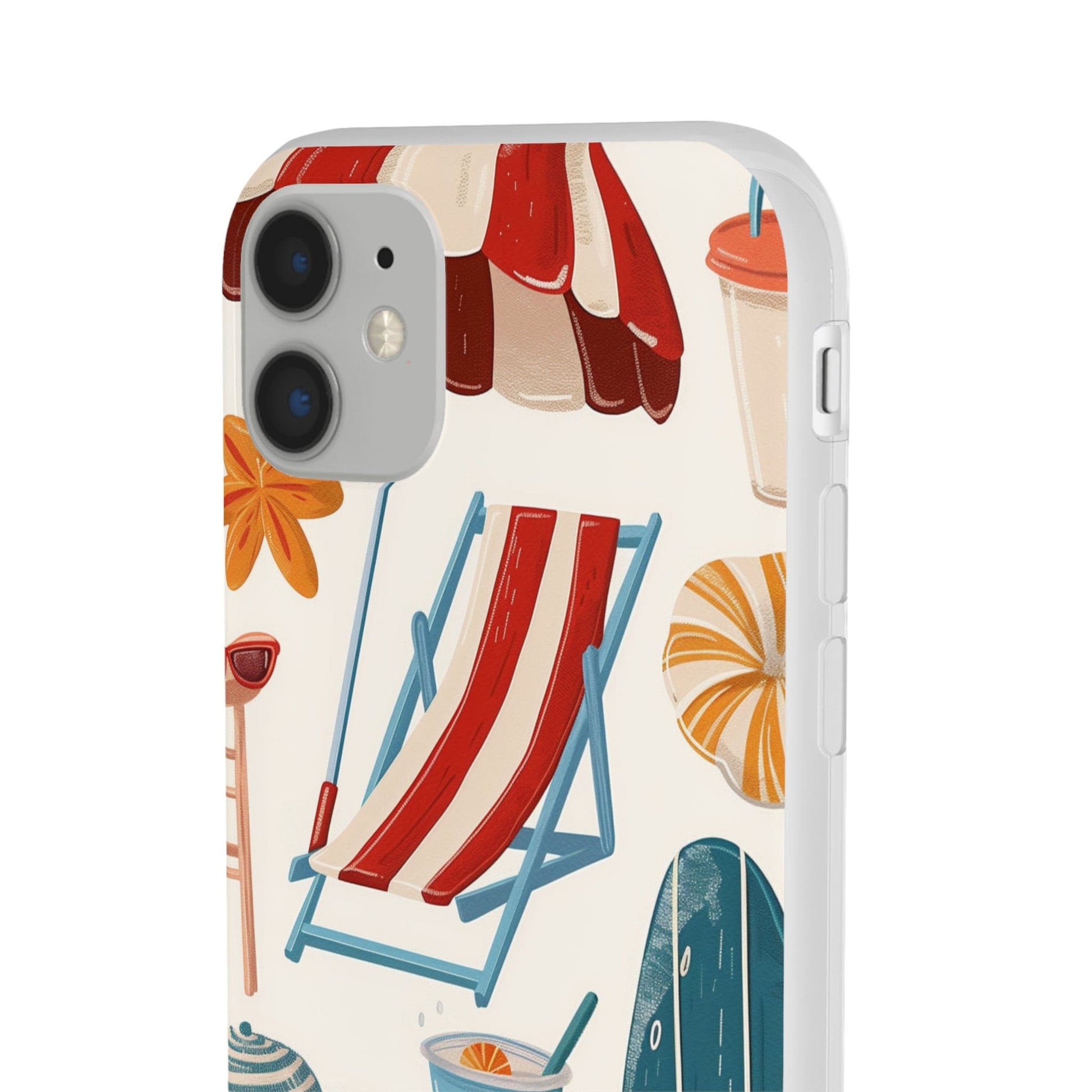 Printify Phone Case Clip Art Summer Vibes 2 Flexi Cases