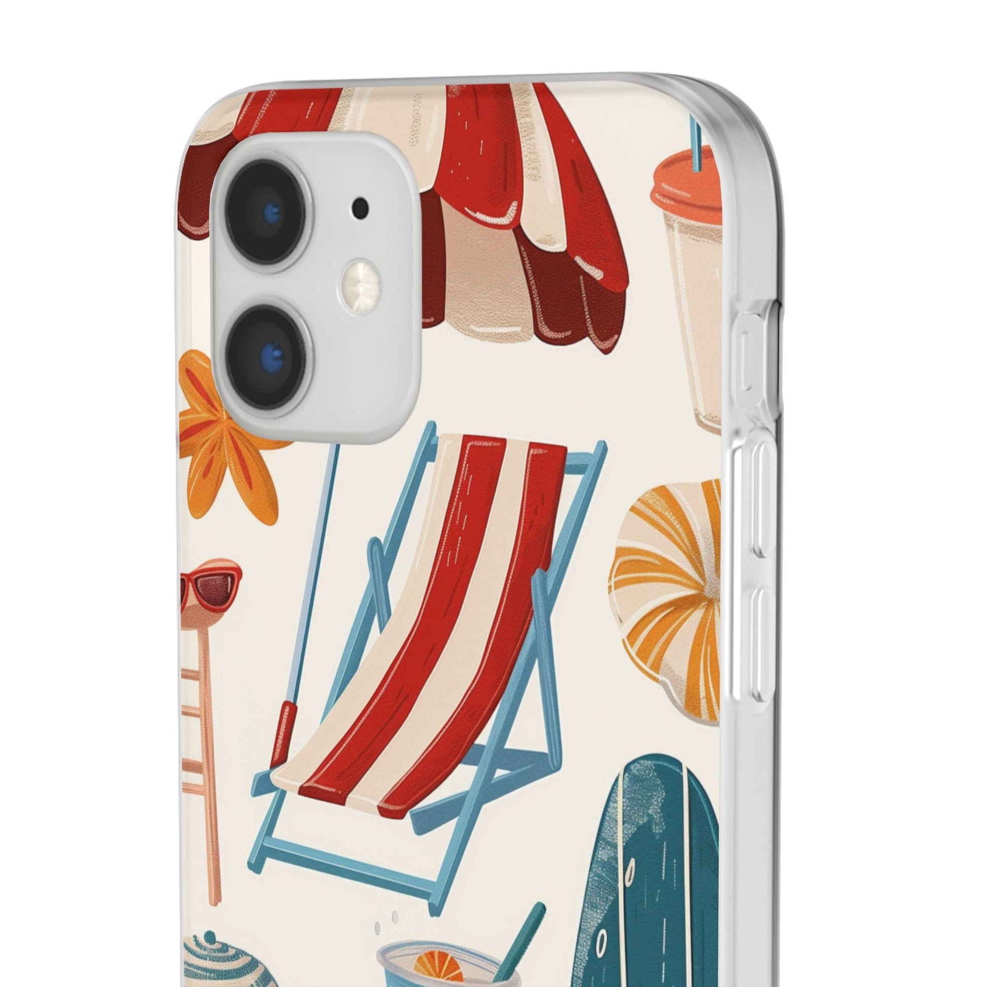 Printify Phone Case Clip Art Summer Vibes 2 Flexi Cases