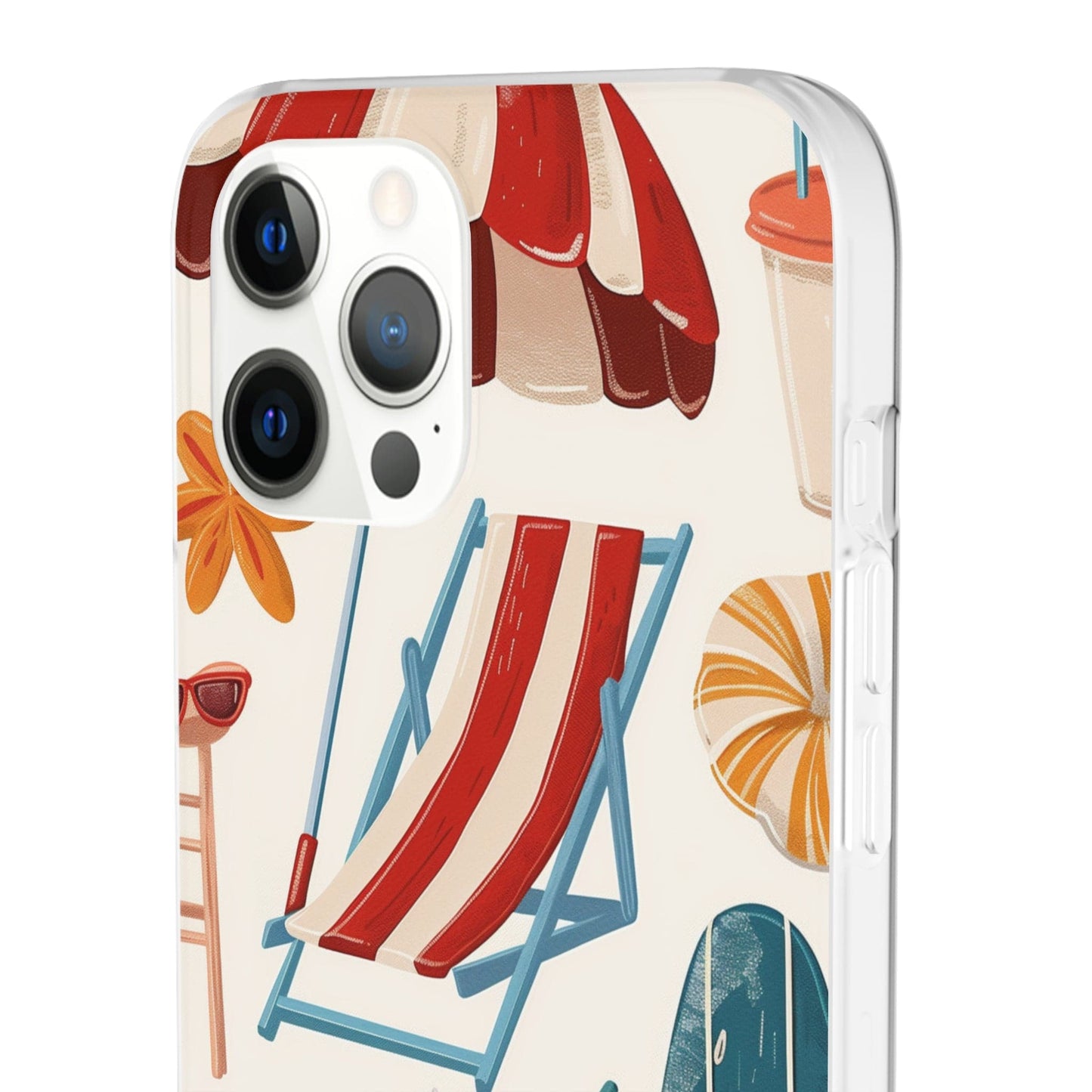 Printify Phone Case Clip Art Summer Vibes 2 Flexi Cases