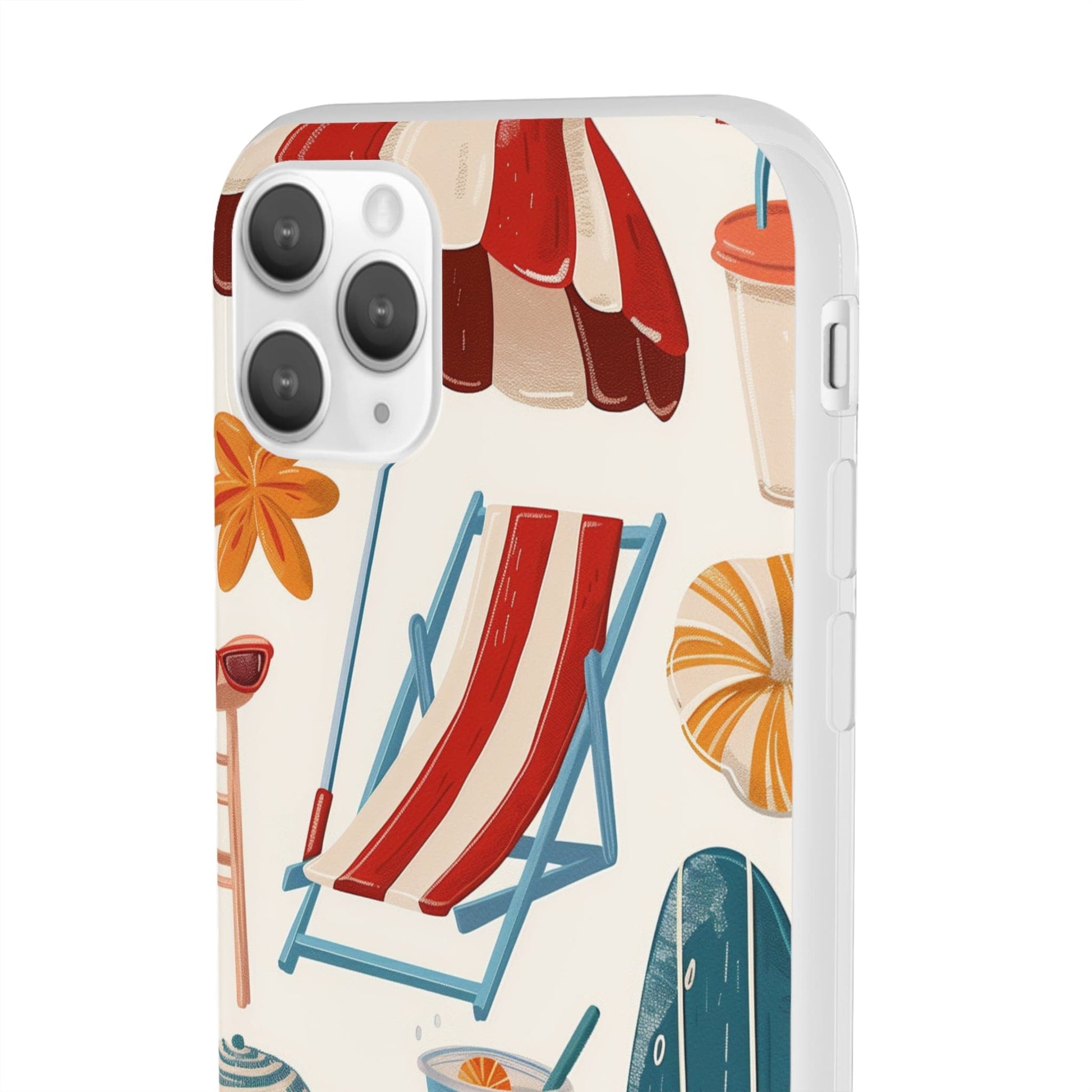 Printify Phone Case Clip Art Summer Vibes 2 Flexi Cases