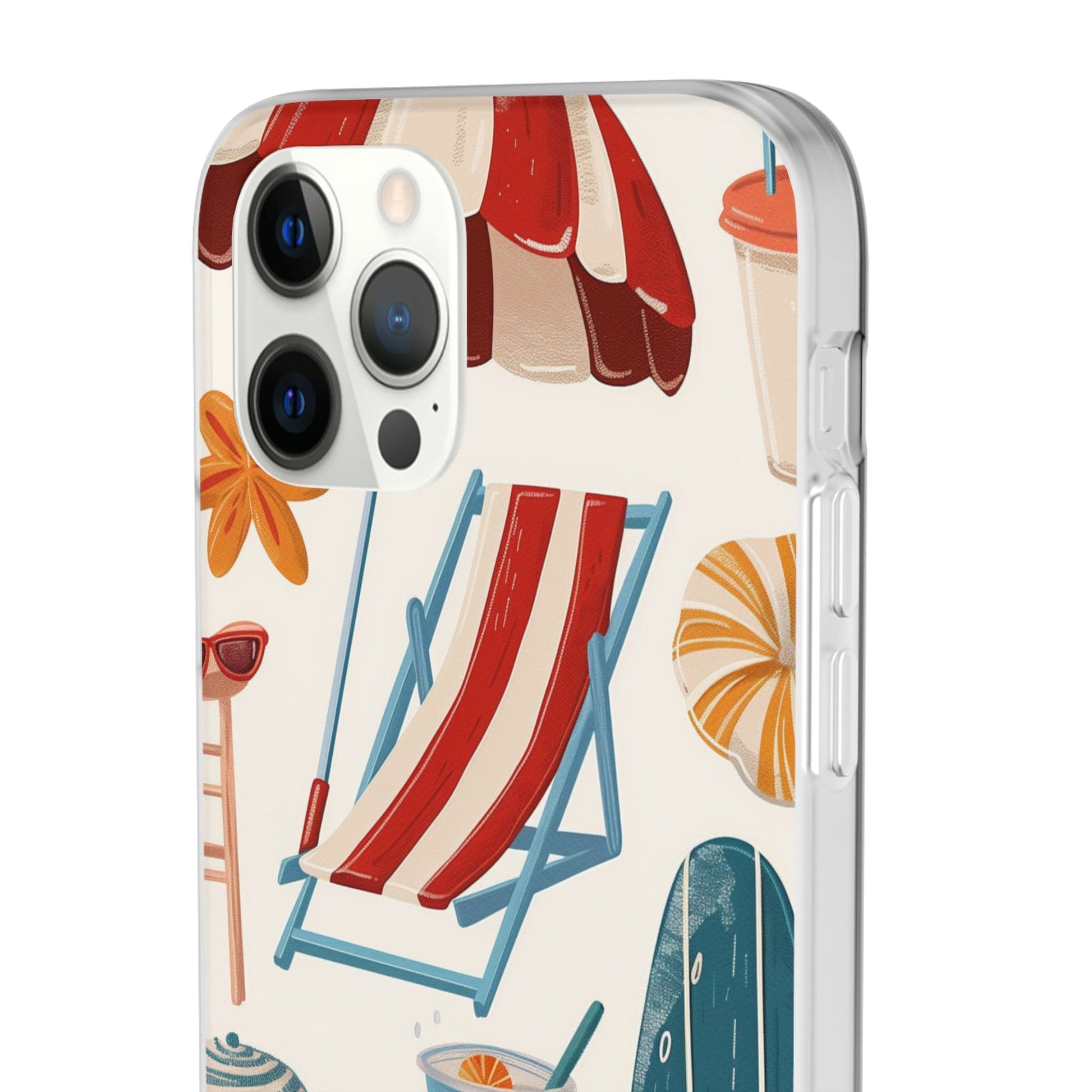 Printify Phone Case Clip Art Summer Vibes 2 Flexi Cases