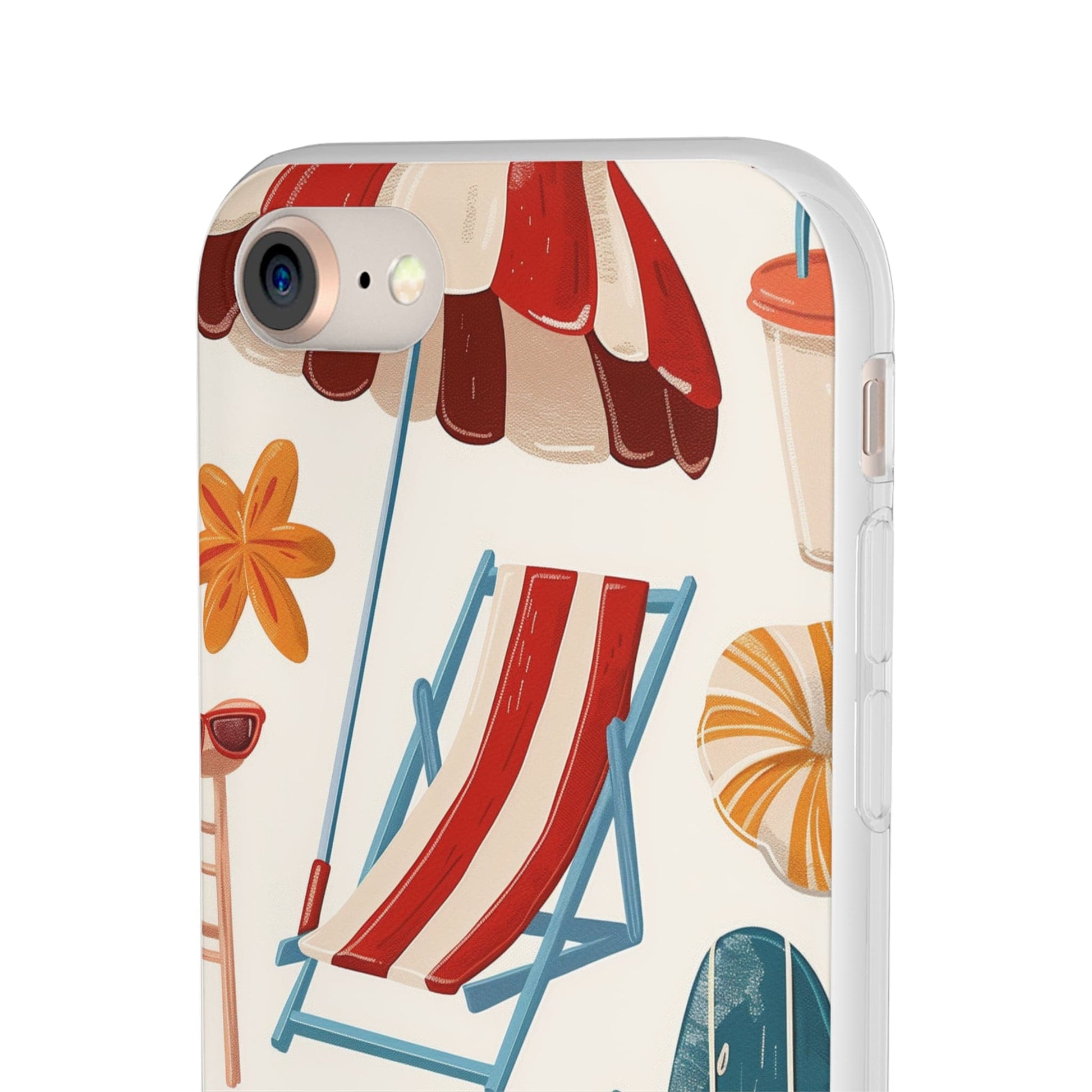 Printify Phone Case Clip Art Summer Vibes 2 Flexi Cases