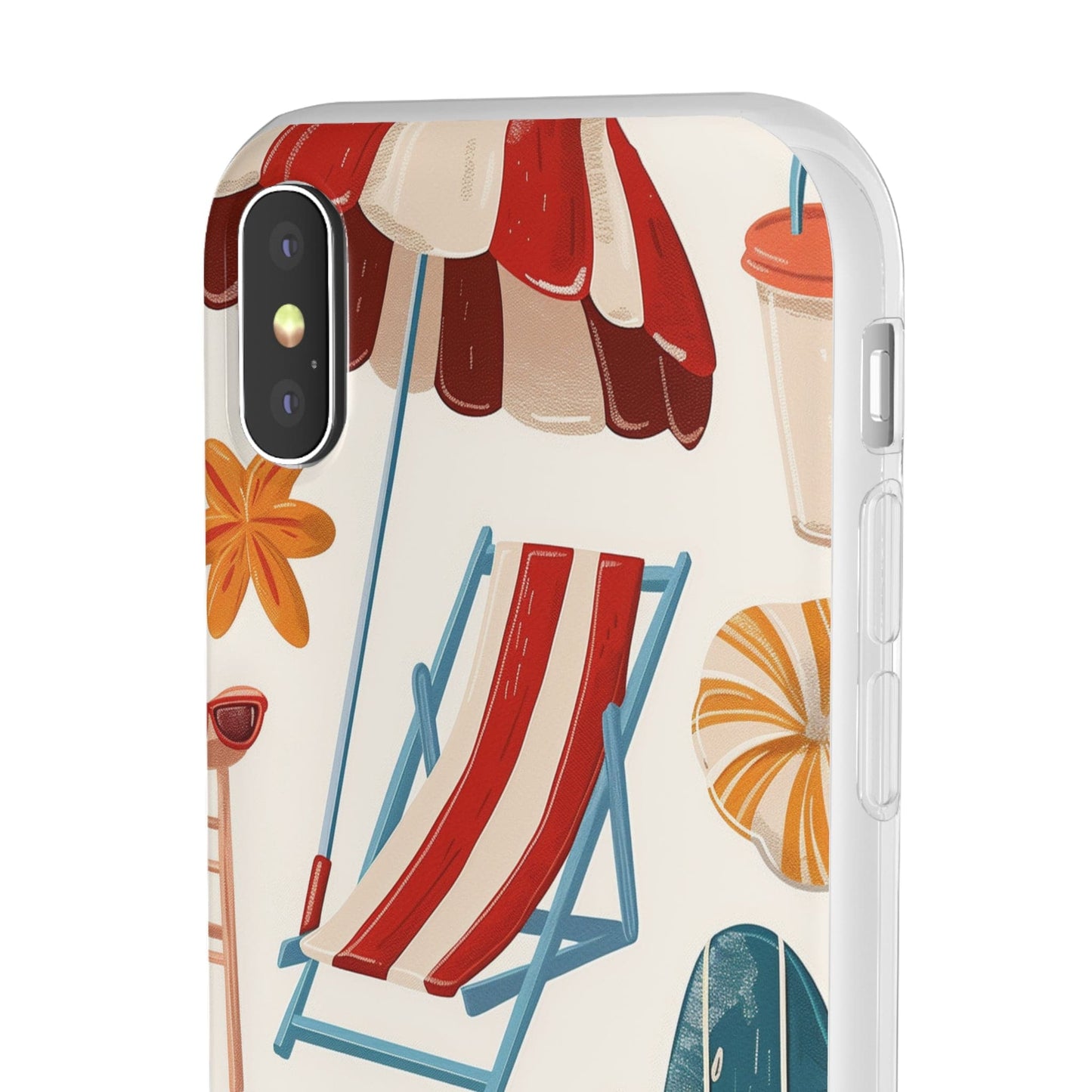 Printify Phone Case Clip Art Summer Vibes 2 Flexi Cases