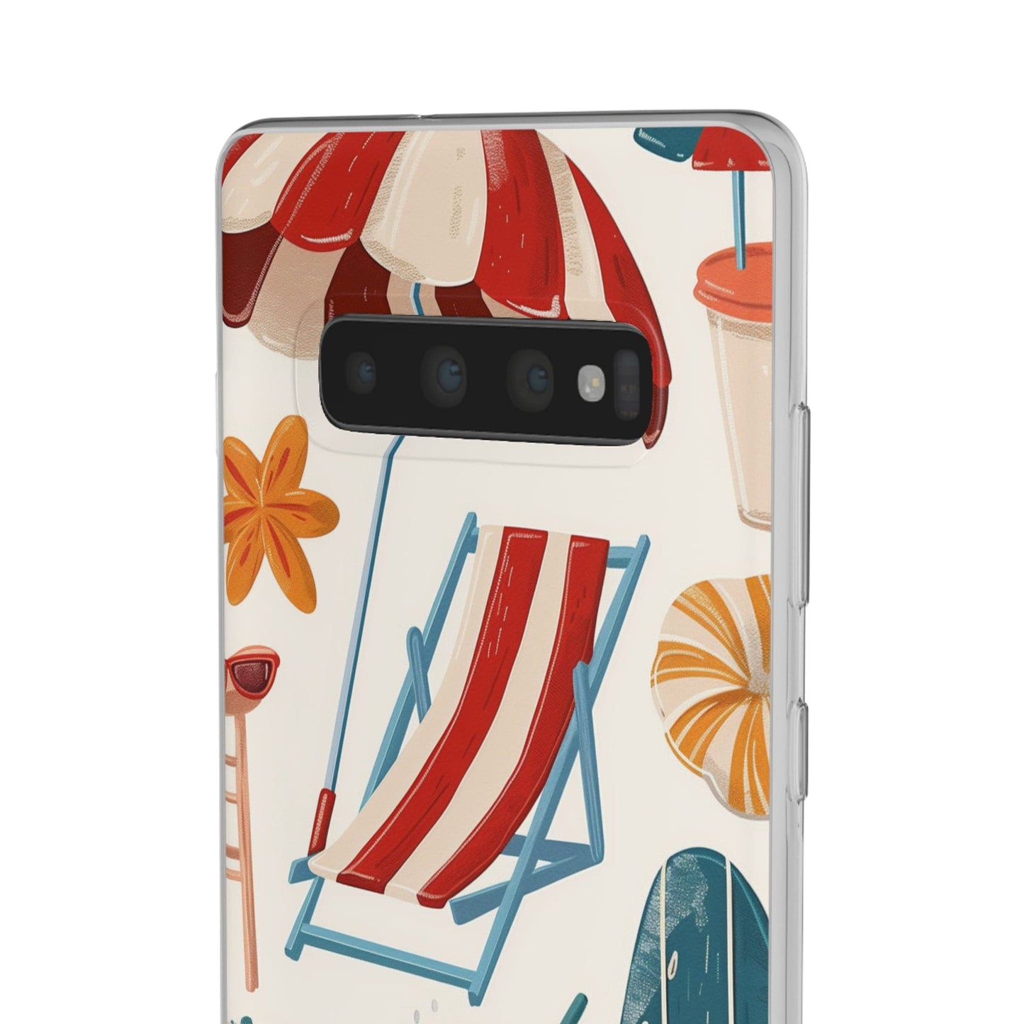 Printify Phone Case Clip Art Summer Vibes 2 Flexi Cases