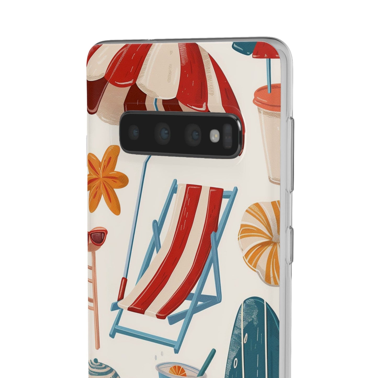 Printify Phone Case Clip Art Summer Vibes 2 Flexi Cases