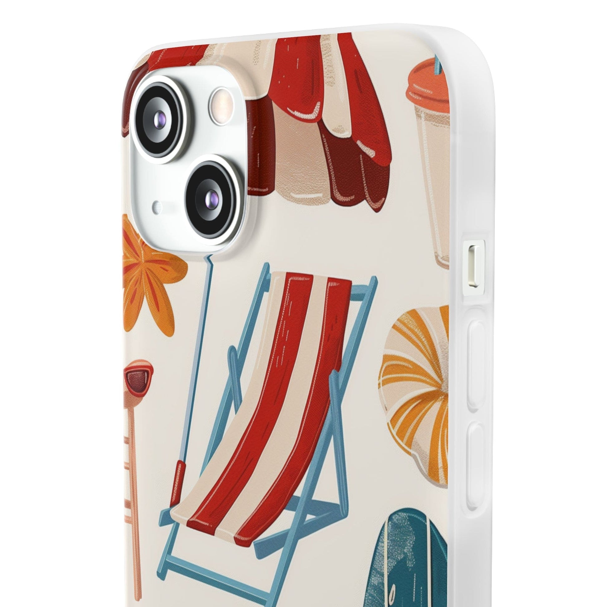 Printify Phone Case Clip Art Summer Vibes 2 Flexi Cases