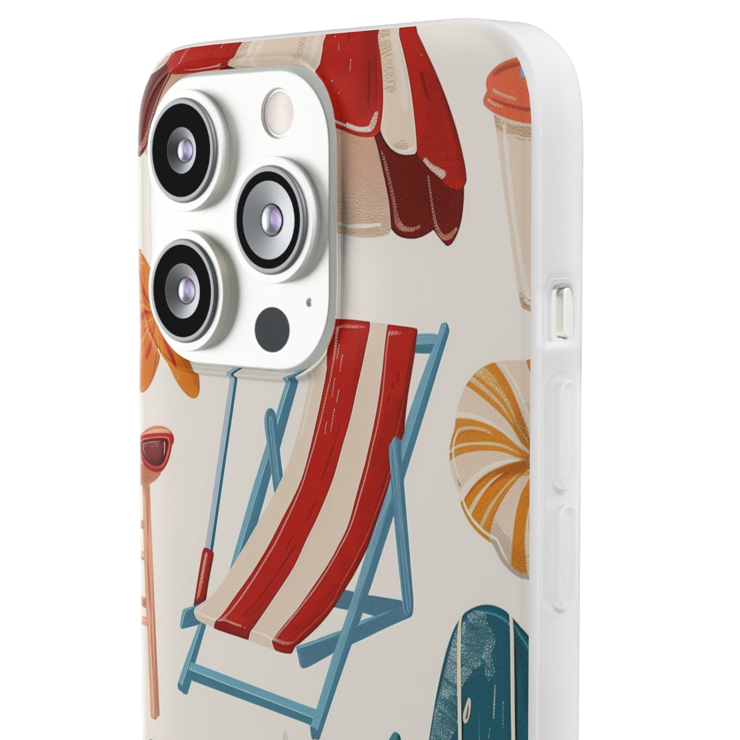 Printify Phone Case Clip Art Summer Vibes 2 Flexi Cases