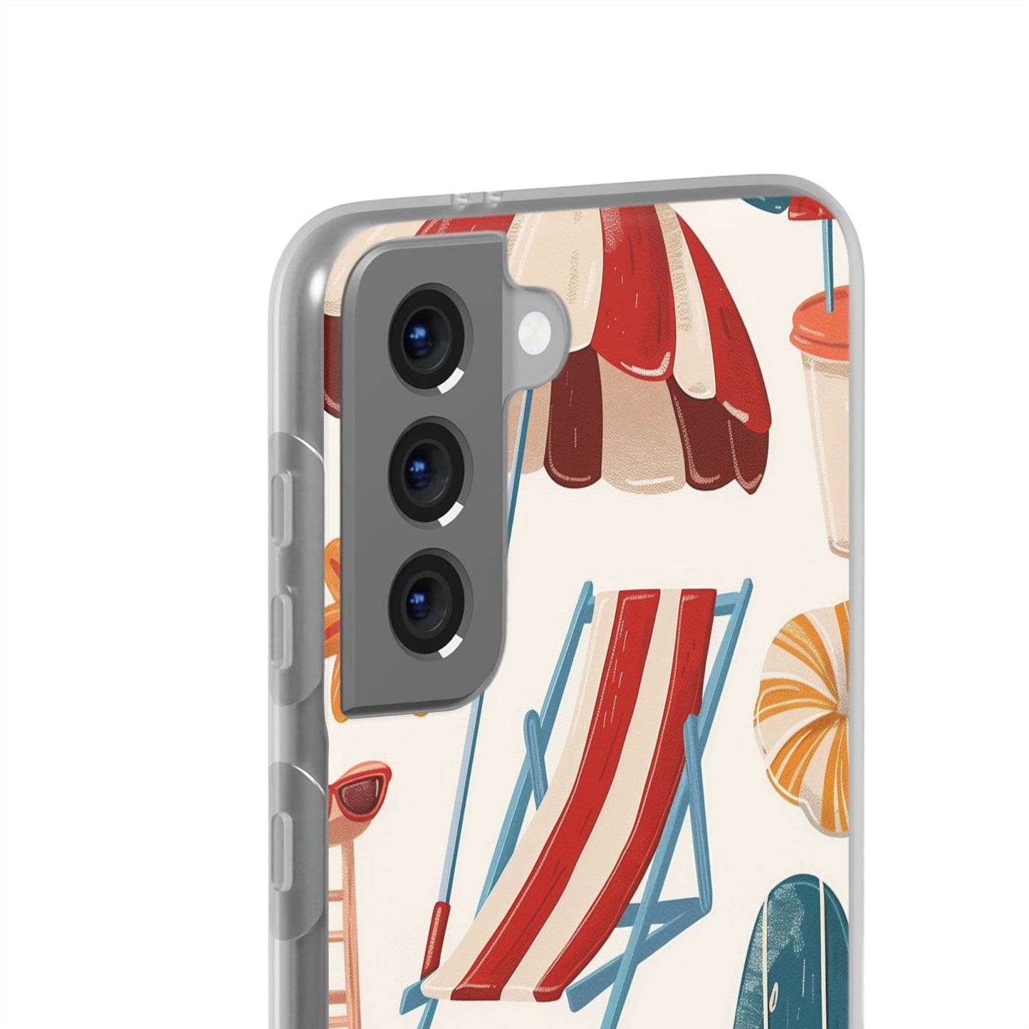 Printify Phone Case Clip Art Summer Vibes 2 Flexi Cases