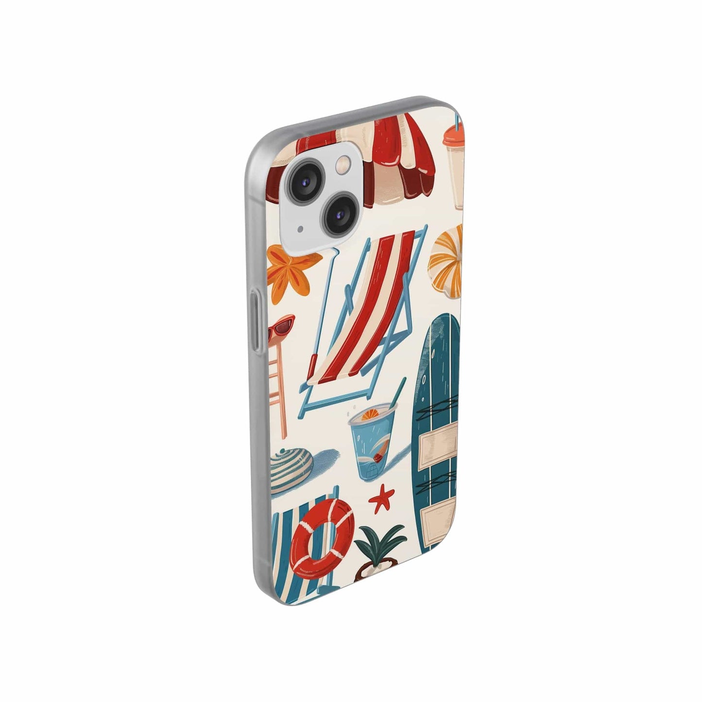 Printify Phone Case Clip Art Summer Vibes 2 Flexi Cases