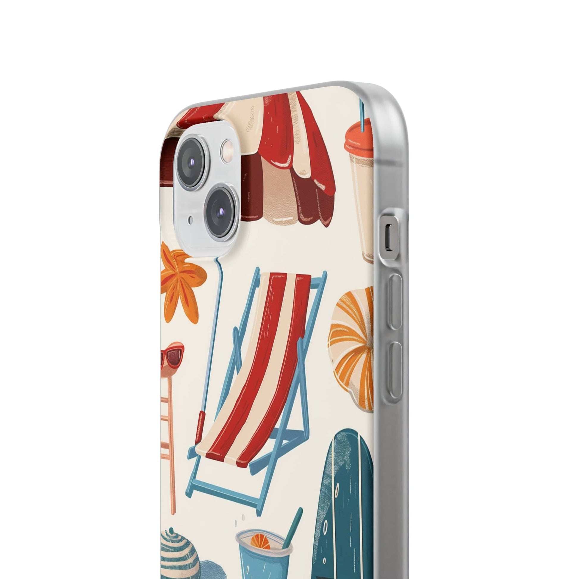 Printify Phone Case Clip Art Summer Vibes 2 Flexi Cases