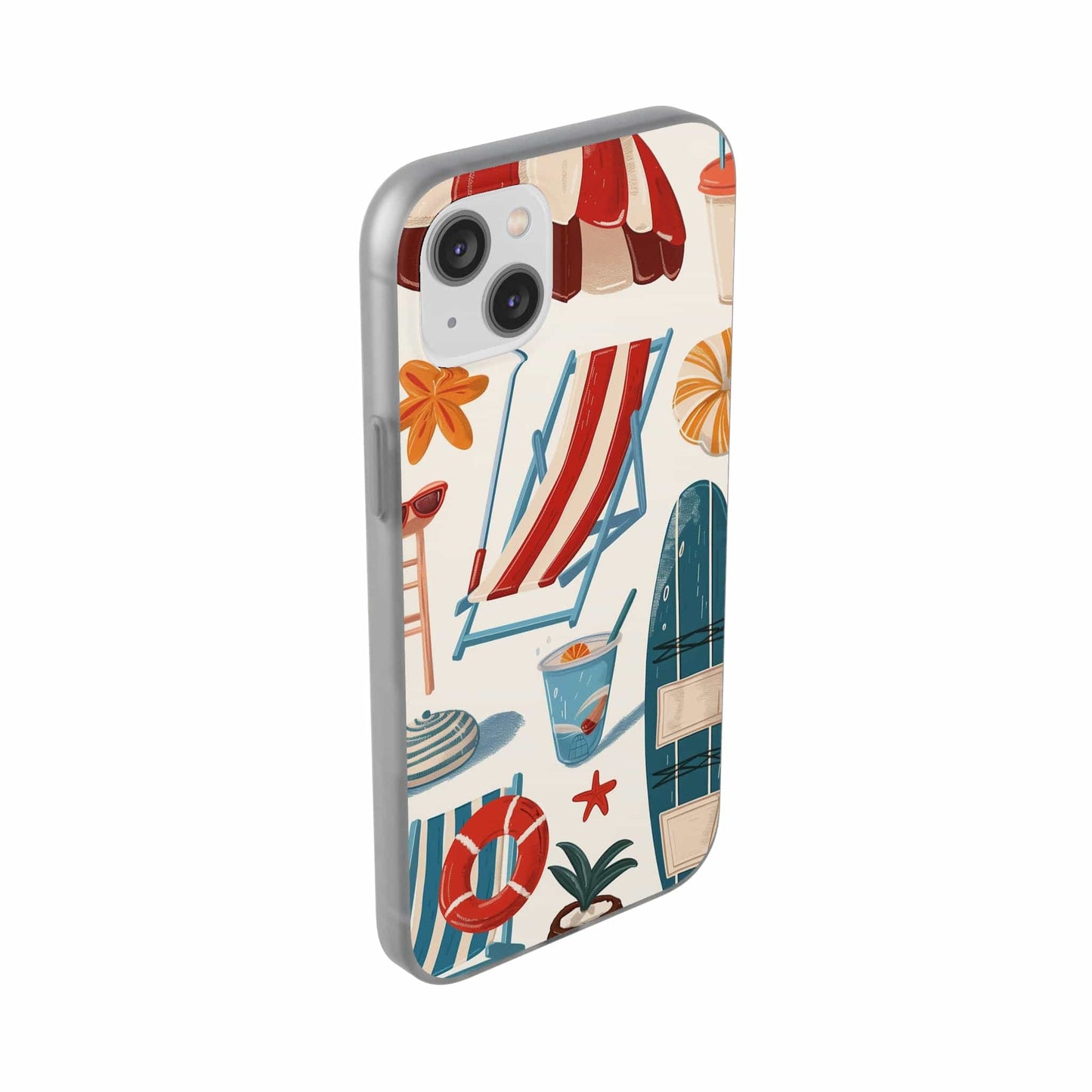 Printify Phone Case Clip Art Summer Vibes 2 Flexi Cases