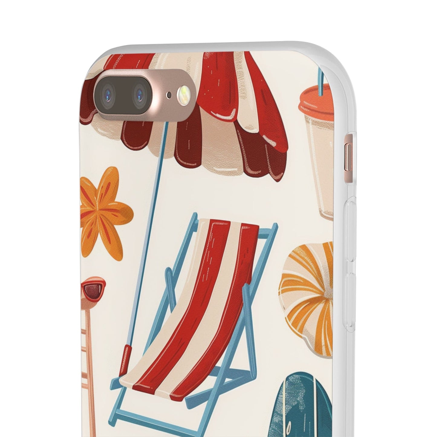 Printify Phone Case Clip Art Summer Vibes 2 Flexi Cases