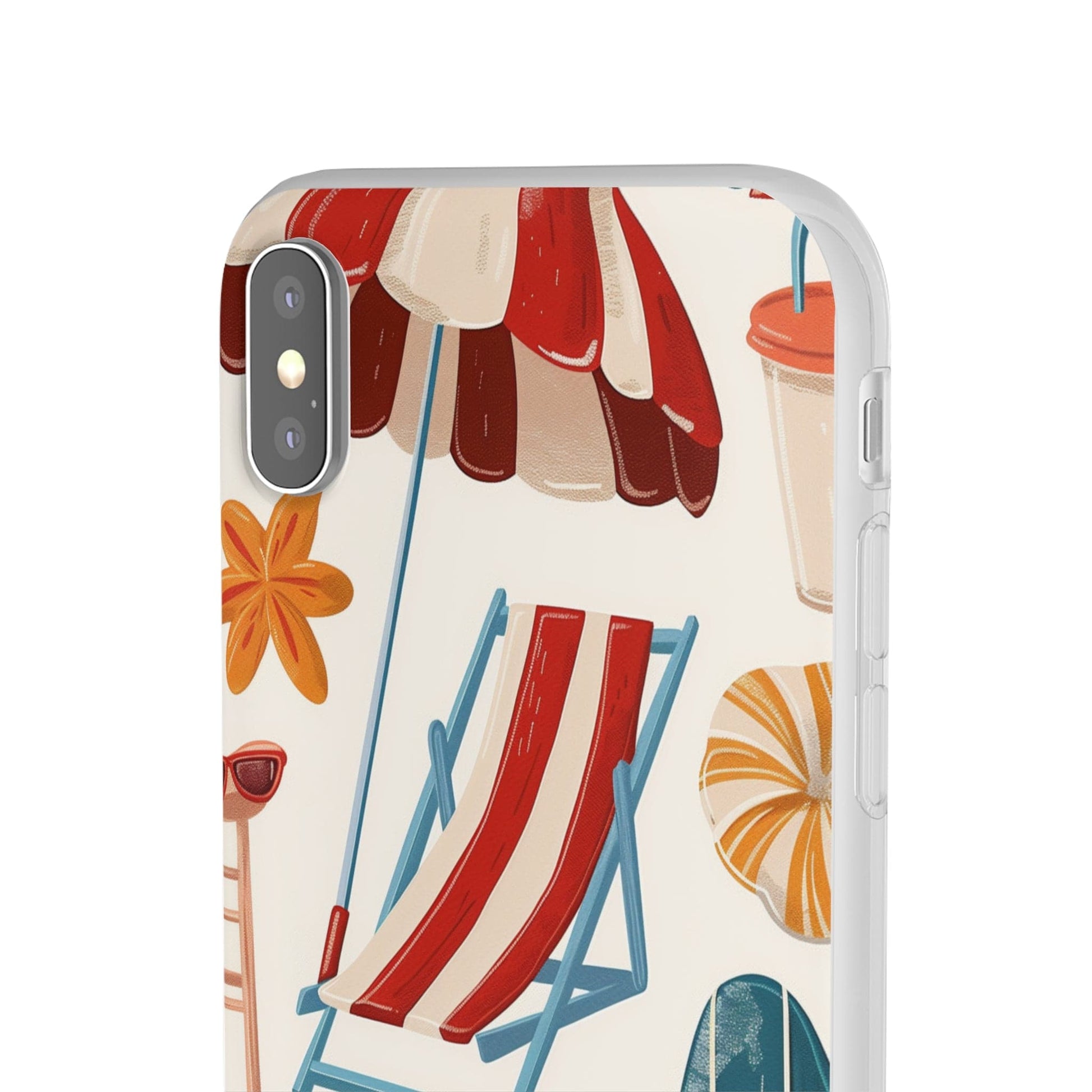 Printify Phone Case Clip Art Summer Vibes 2 Flexi Cases