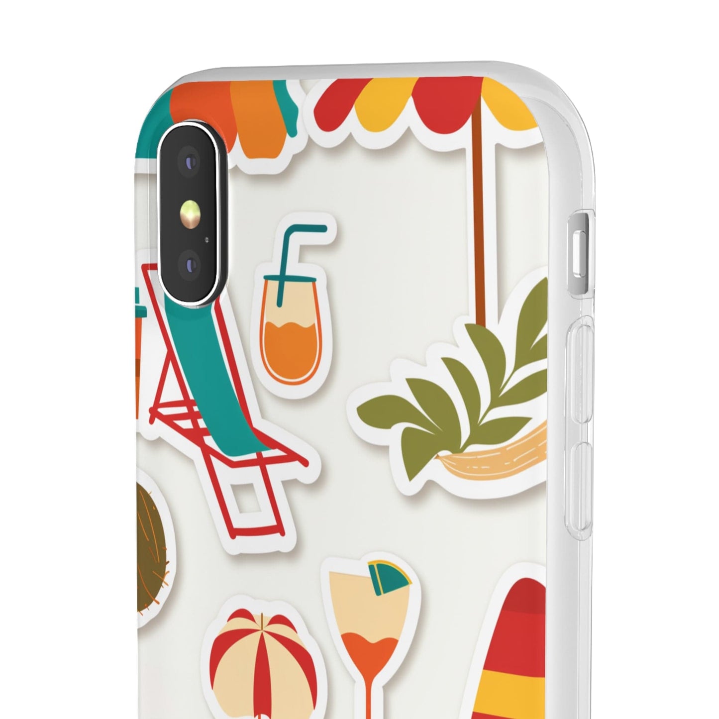 Printify Phone Case Clip Art Summer Vibes 3 Flexi Cases