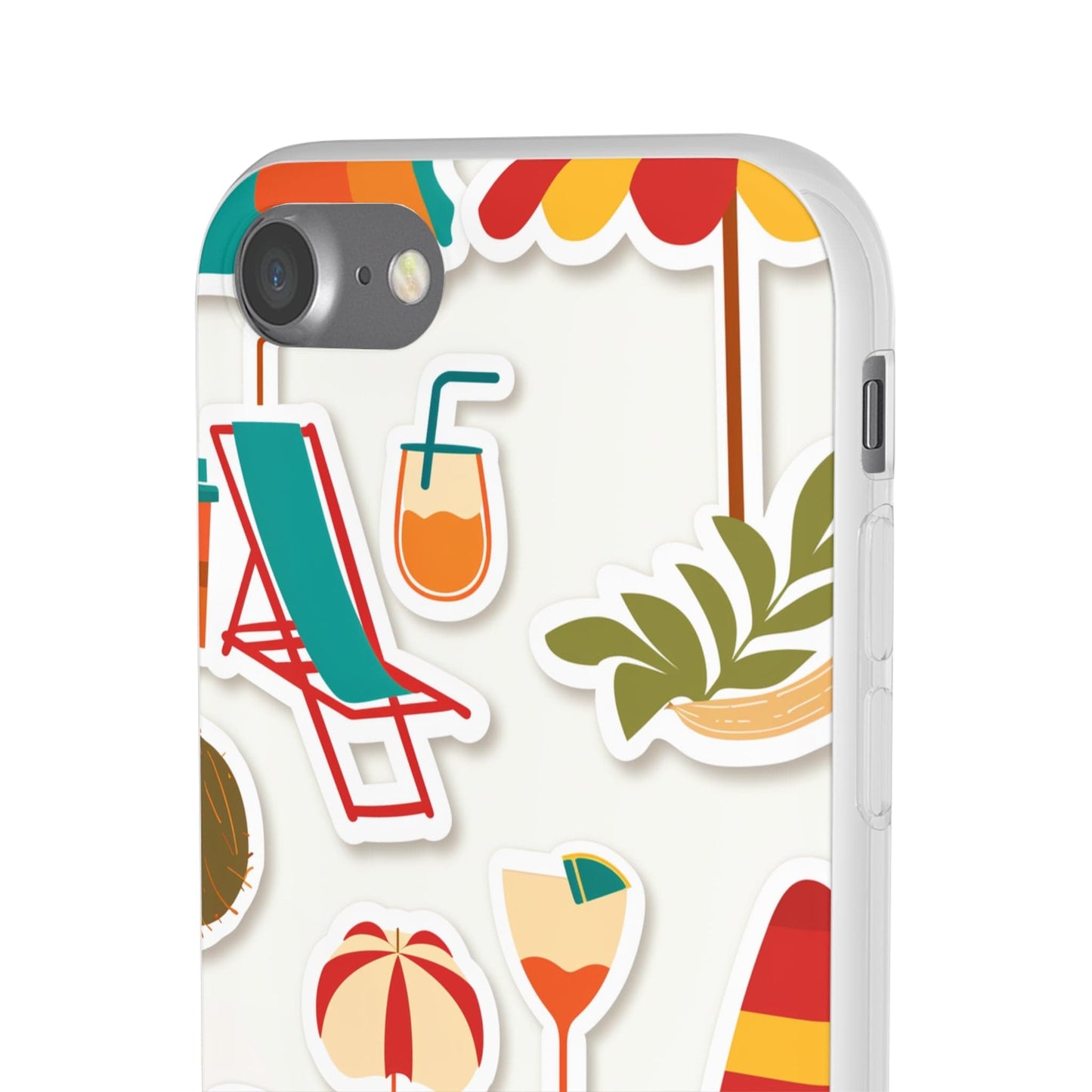 Printify Phone Case Clip Art Summer Vibes 3 Flexi Cases