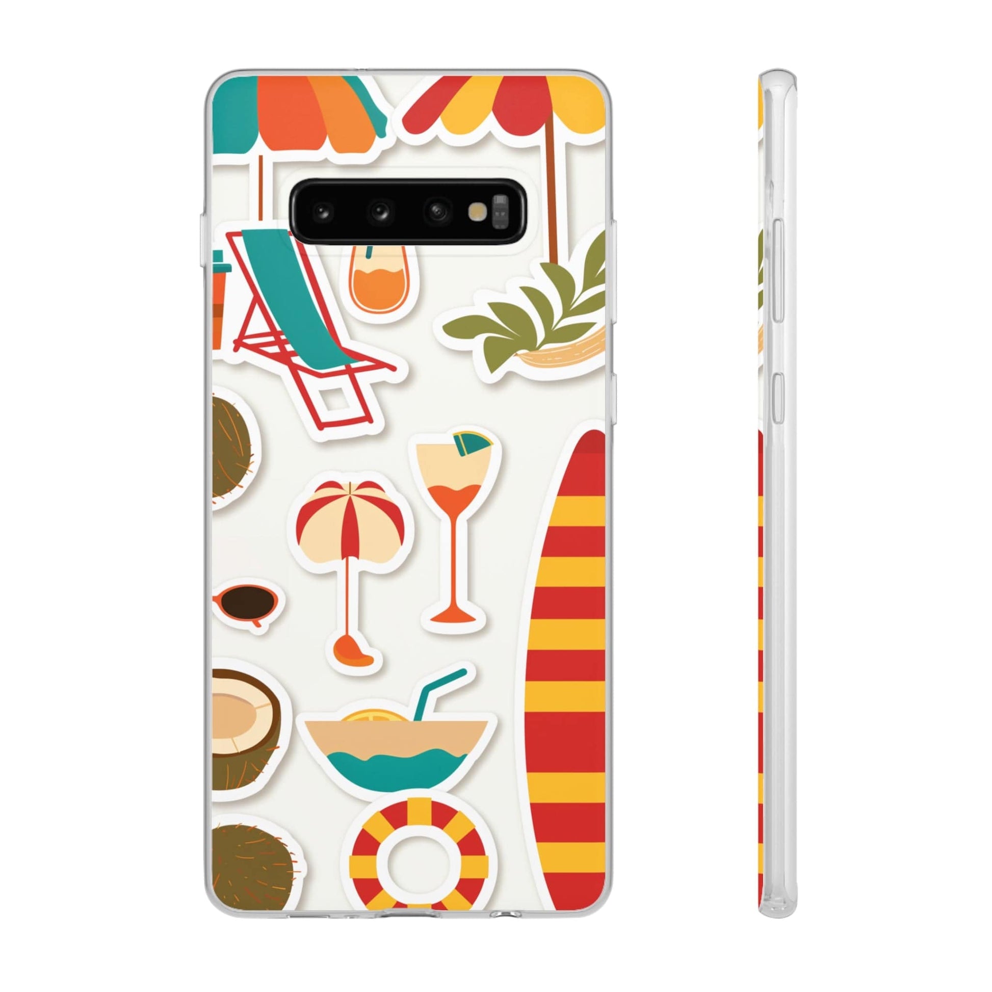 Printify Phone Case Clip Art Summer Vibes 3 Flexi Cases