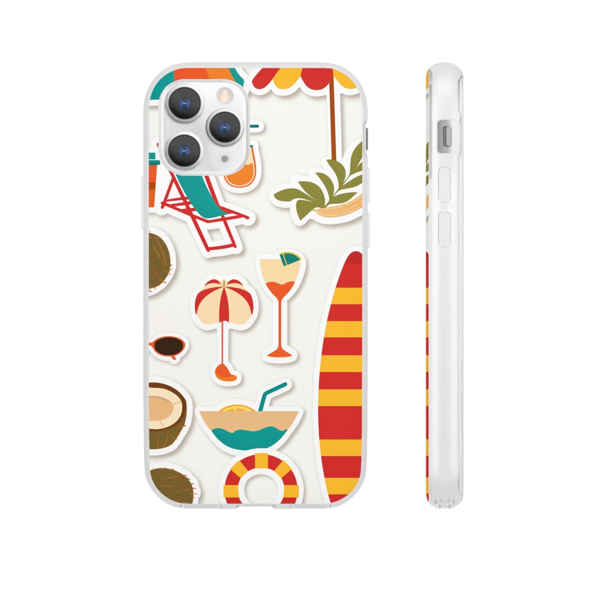 Printify Phone Case Clip Art Summer Vibes 3 Flexi Cases