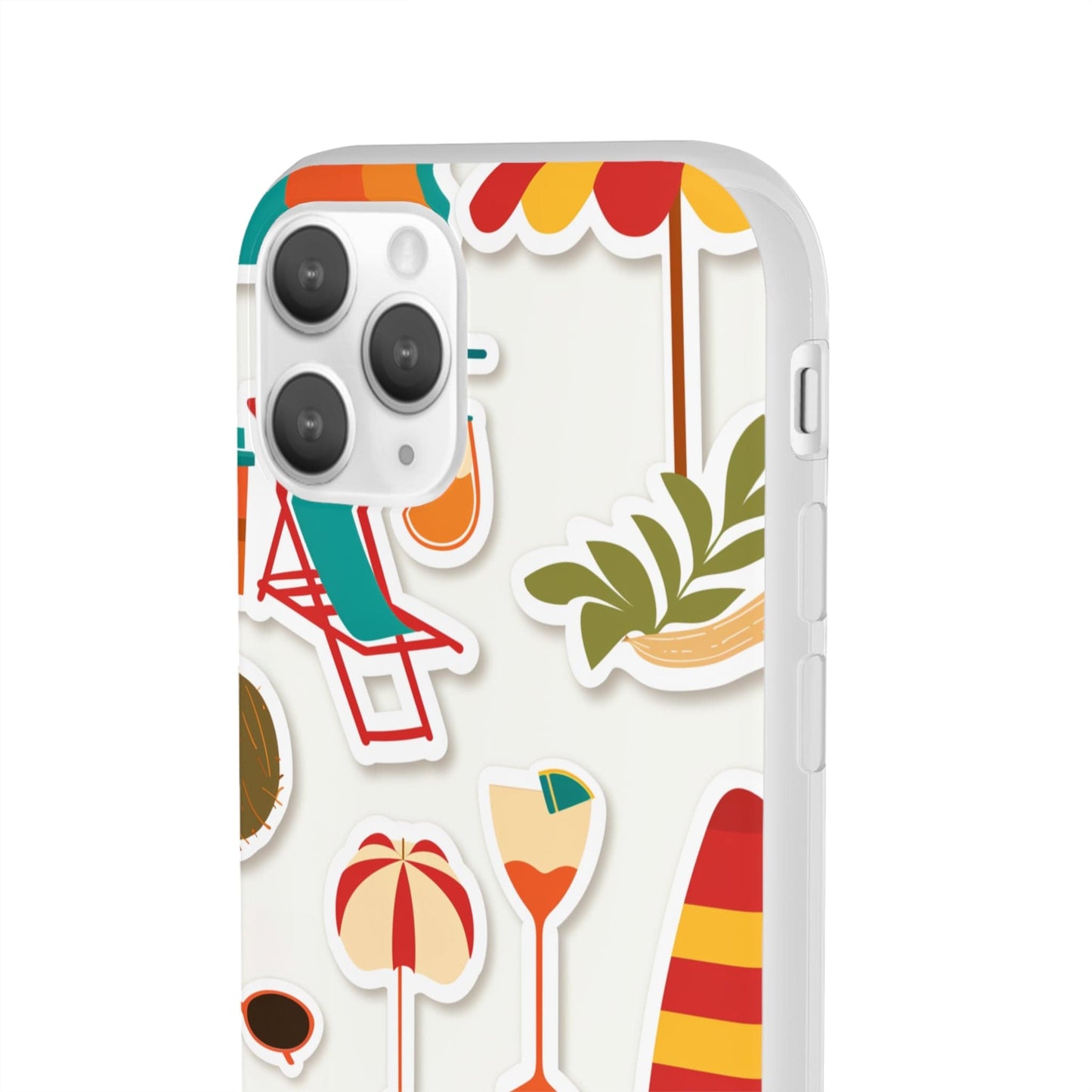 Printify Phone Case Clip Art Summer Vibes 3 Flexi Cases