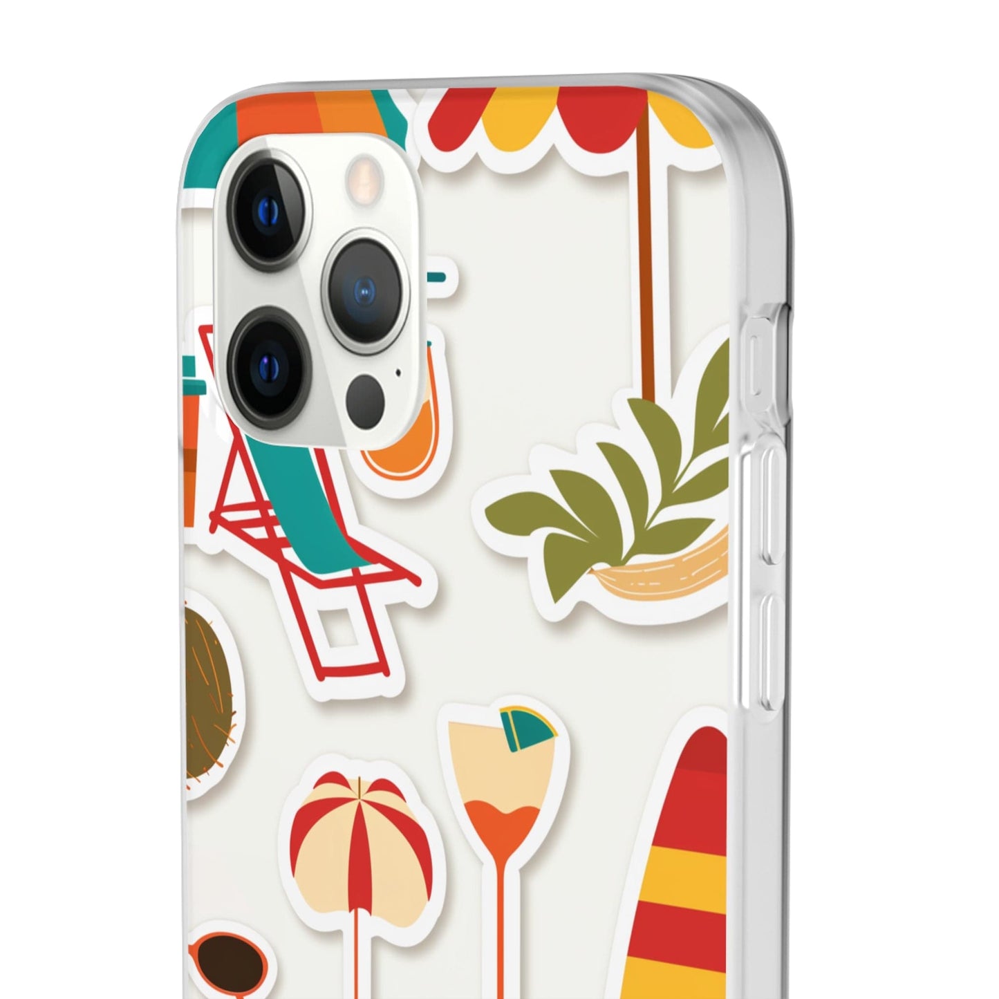 Printify Phone Case Clip Art Summer Vibes 3 Flexi Cases