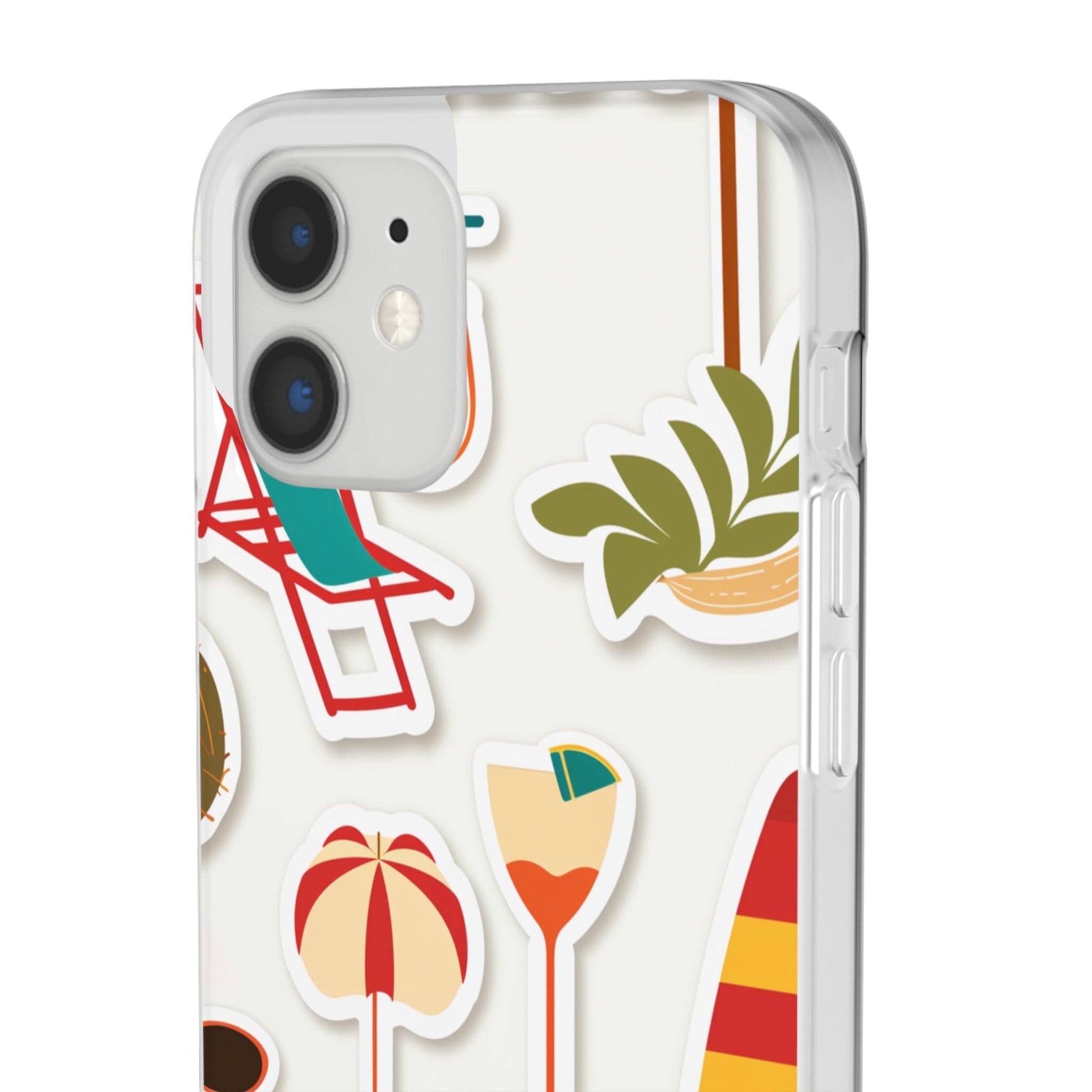 Printify Phone Case Clip Art Summer Vibes 3 Flexi Cases