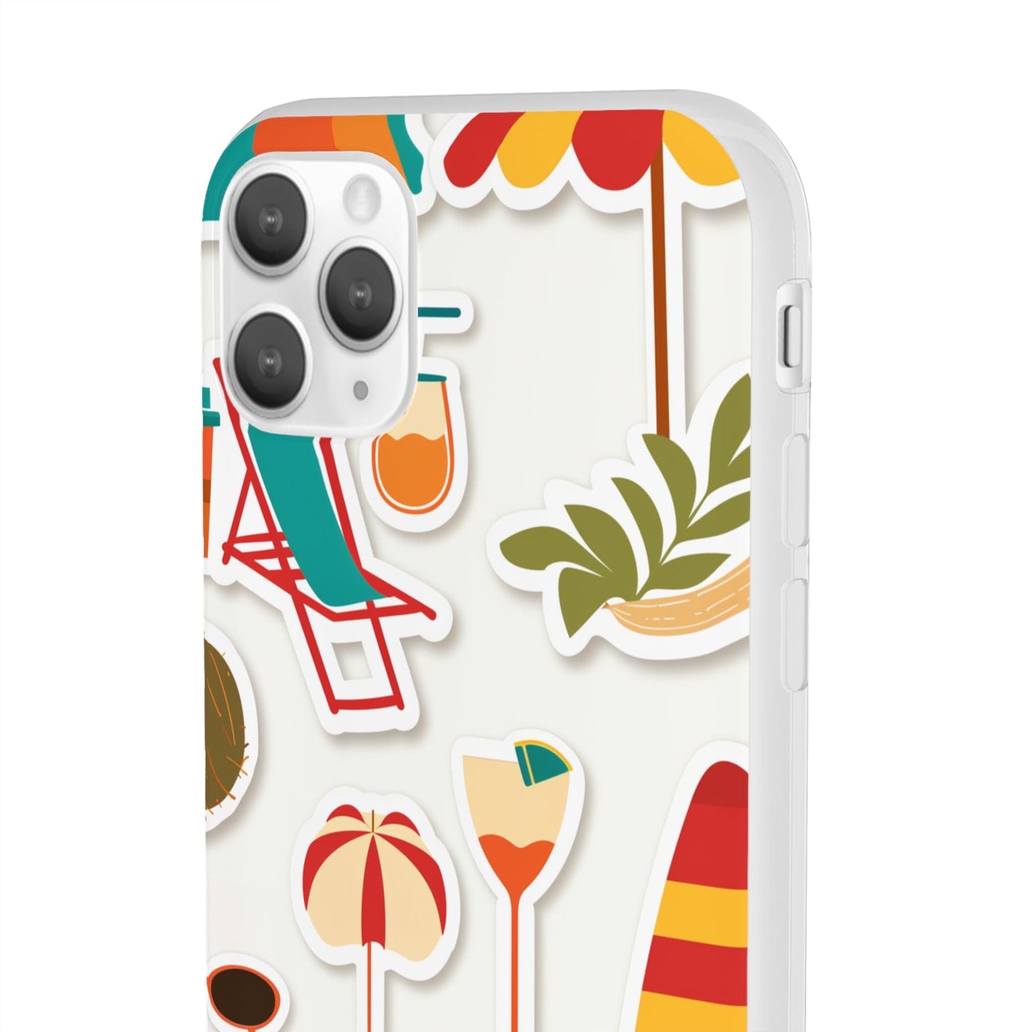 Printify Phone Case Clip Art Summer Vibes 3 Flexi Cases