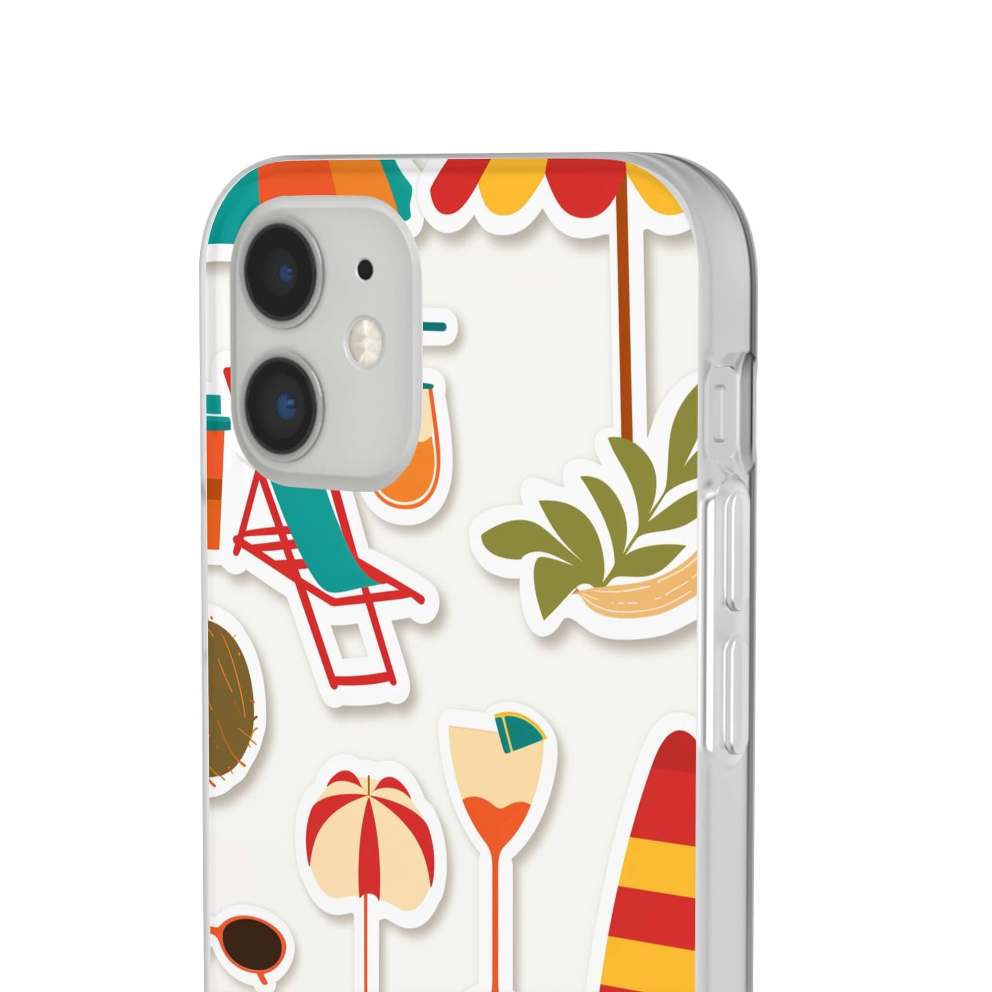 Printify Phone Case Clip Art Summer Vibes 3 Flexi Cases