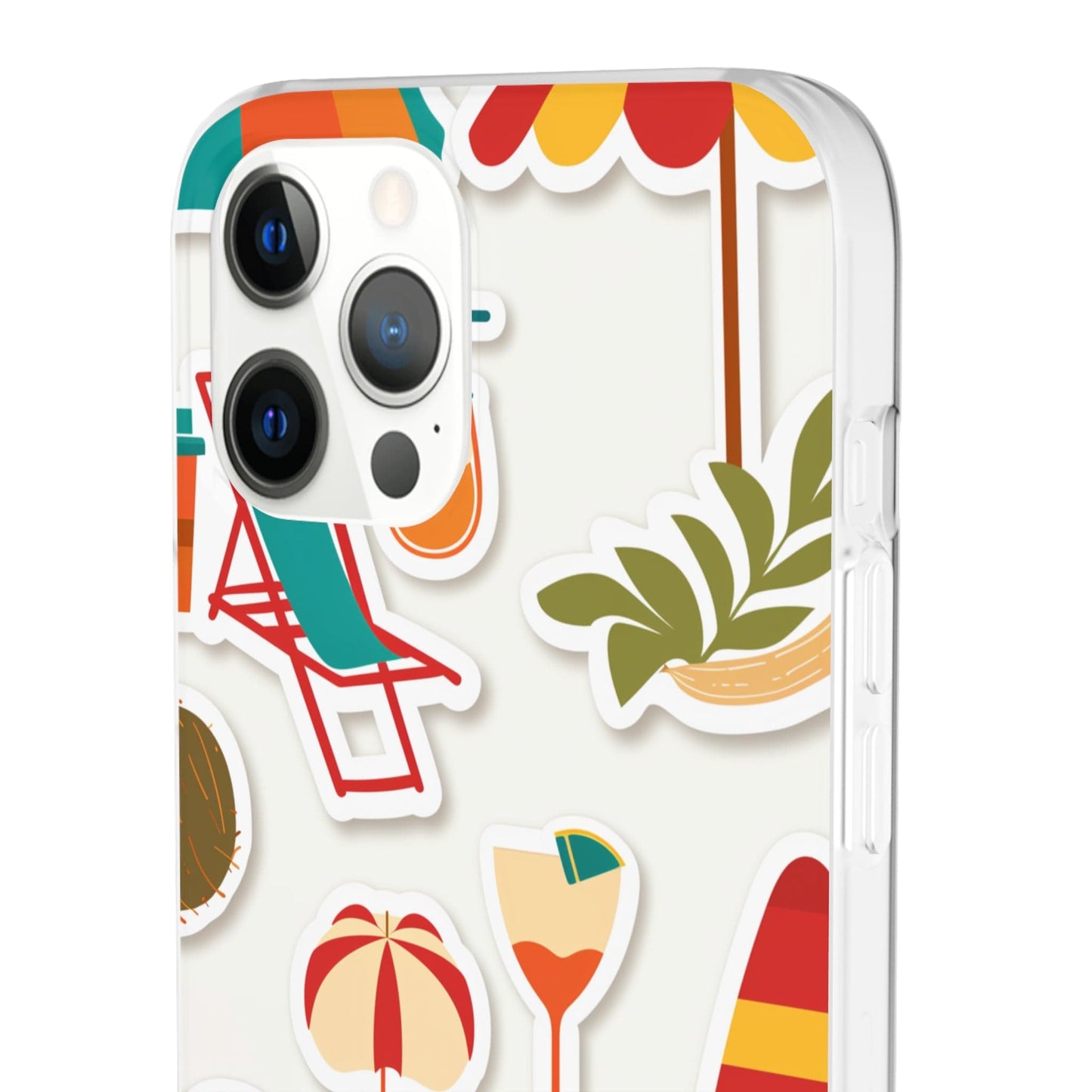 Printify Phone Case Clip Art Summer Vibes 3 Flexi Cases